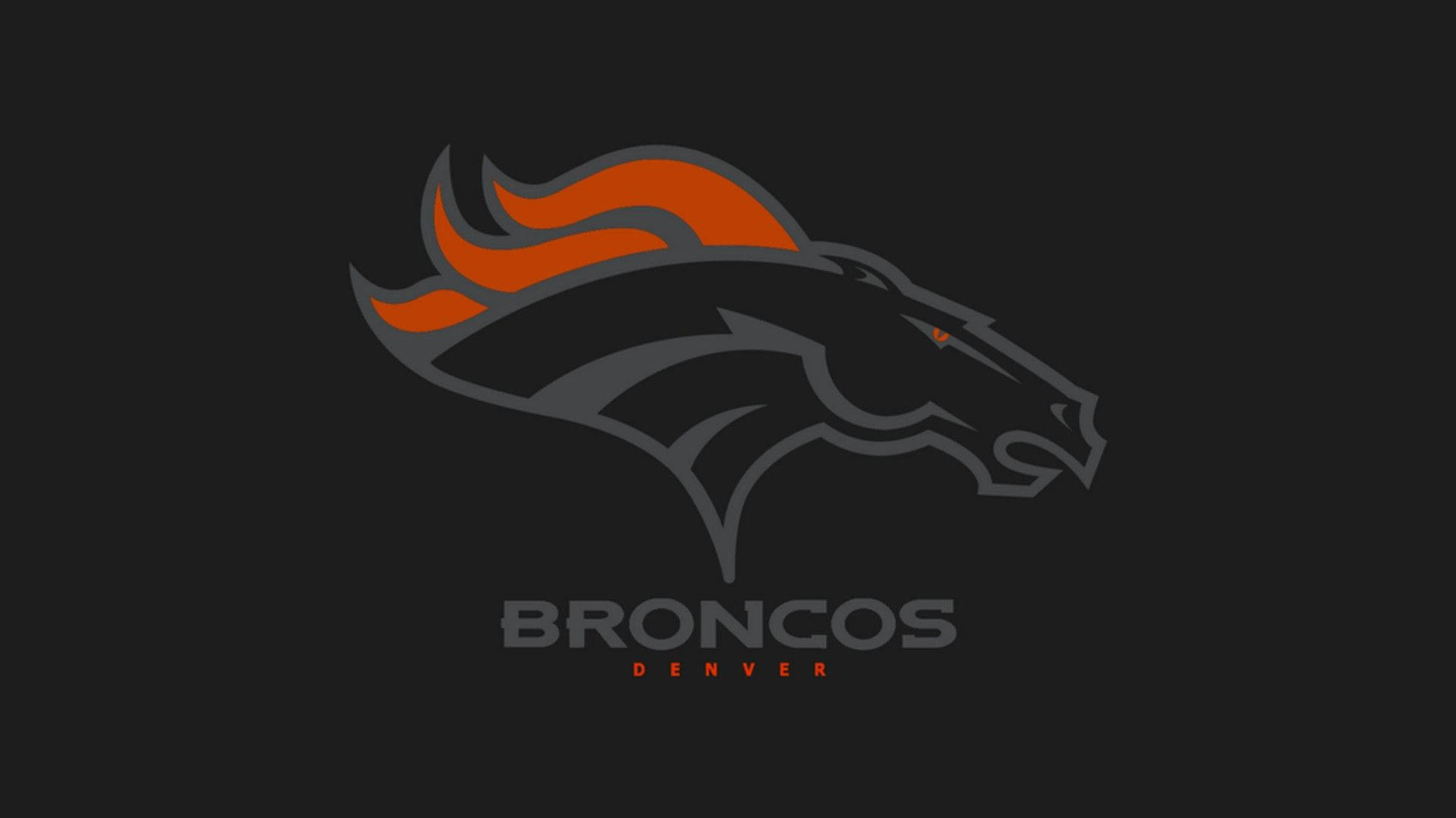 Denver Broncos, black and orange, bronco head logo, Full HD Desktop Wallpaper