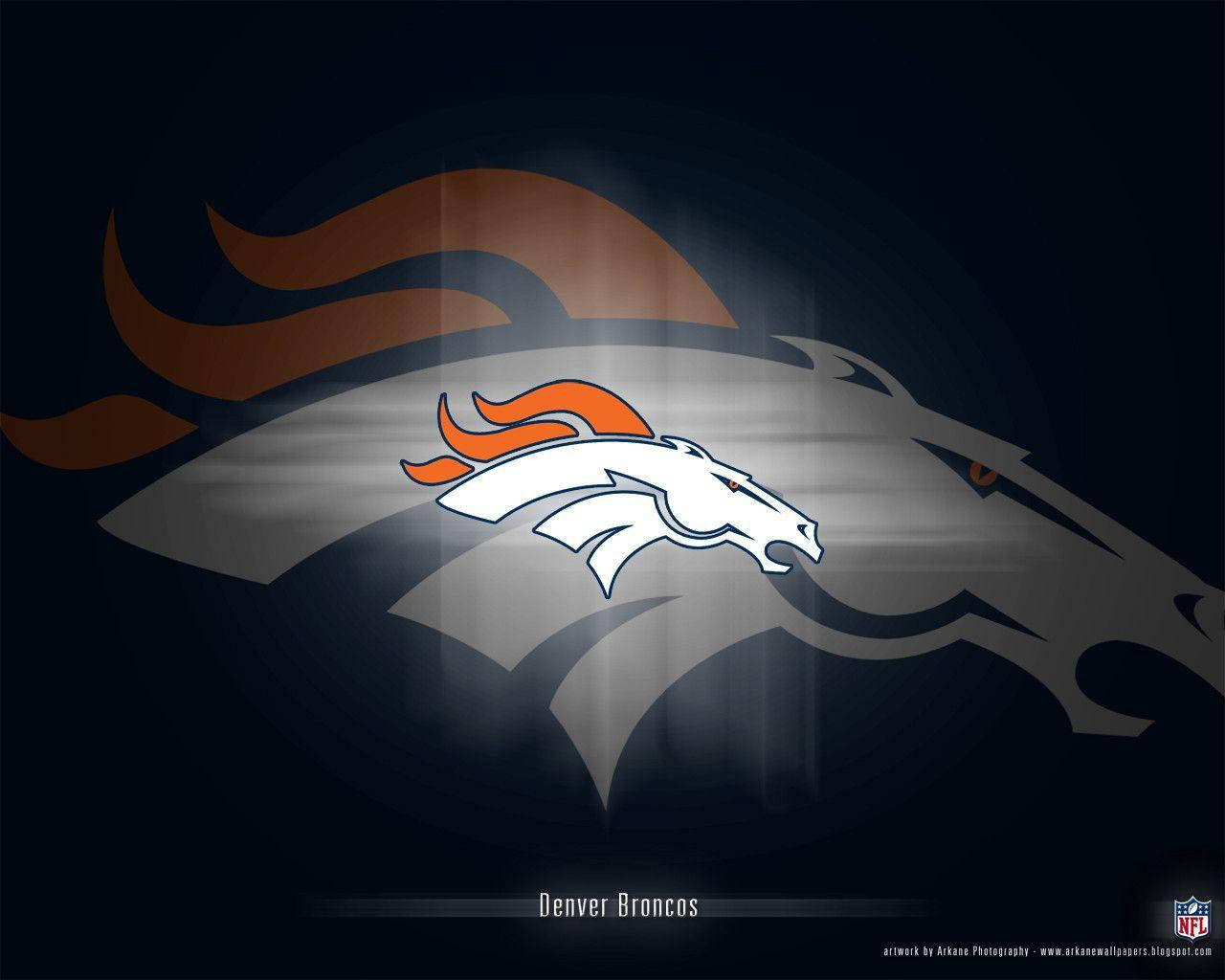 Denver Broncos, horse head logo, orange mane, HD Desktop Wallpaper