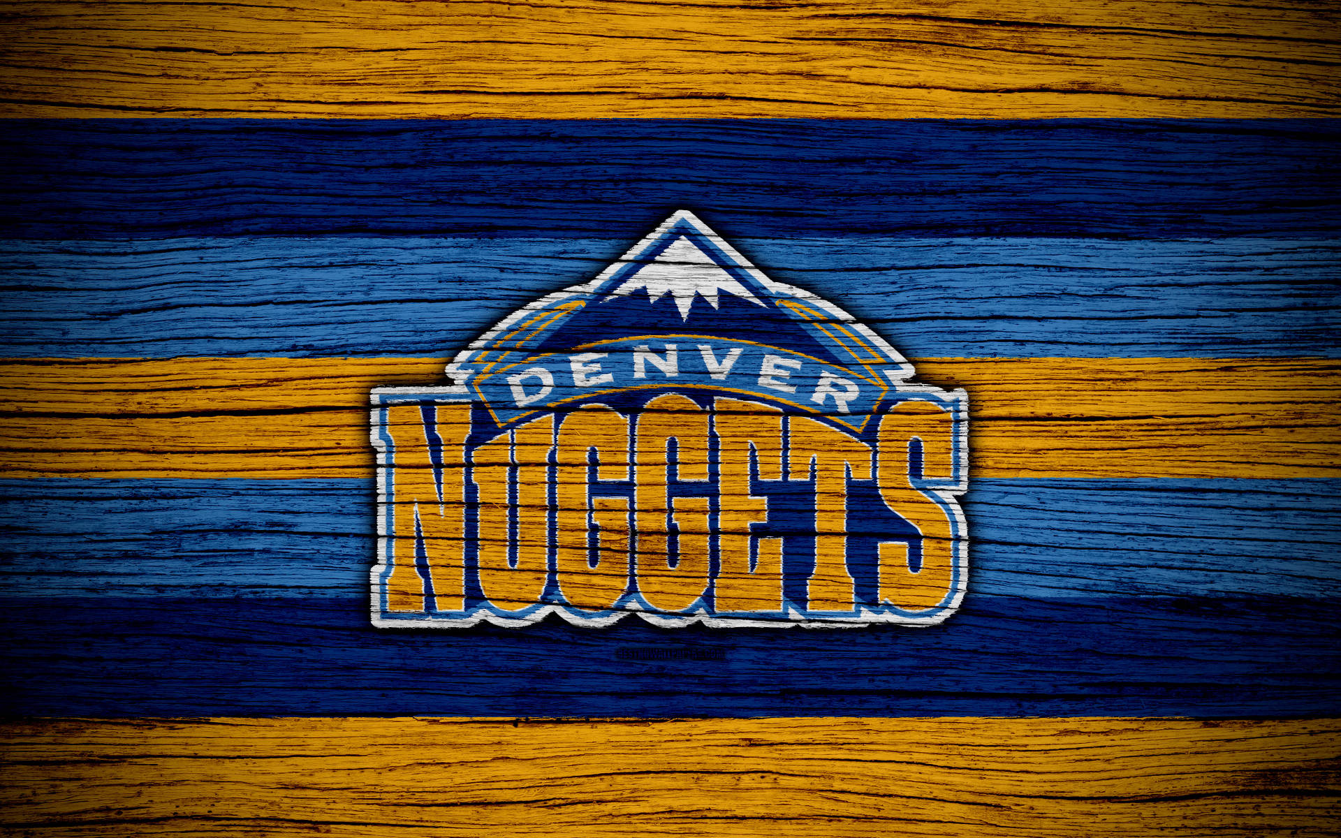Denver Nuggets, emblem, yellow, Full HD Desktop Wallpaper