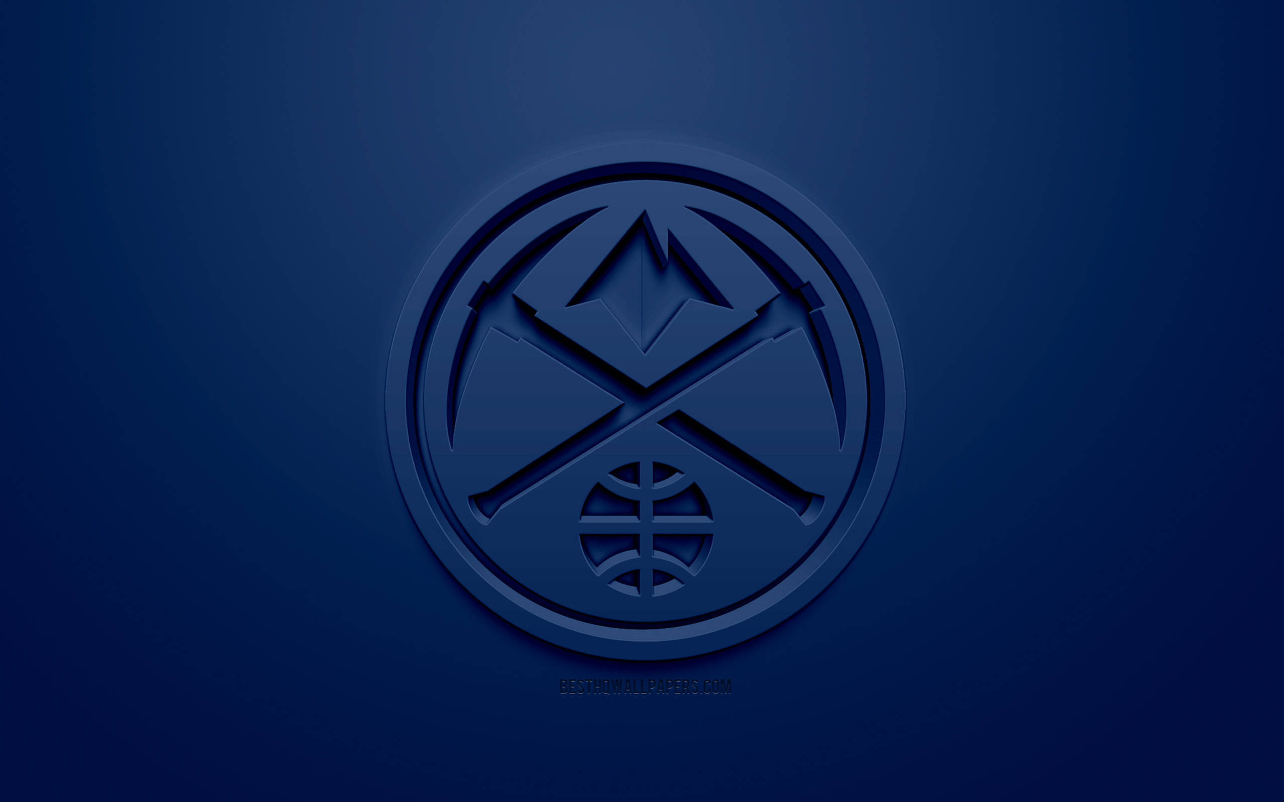 Denver Nuggets, 3d-rendered, dark blue, 2K Desktop Wallpaper