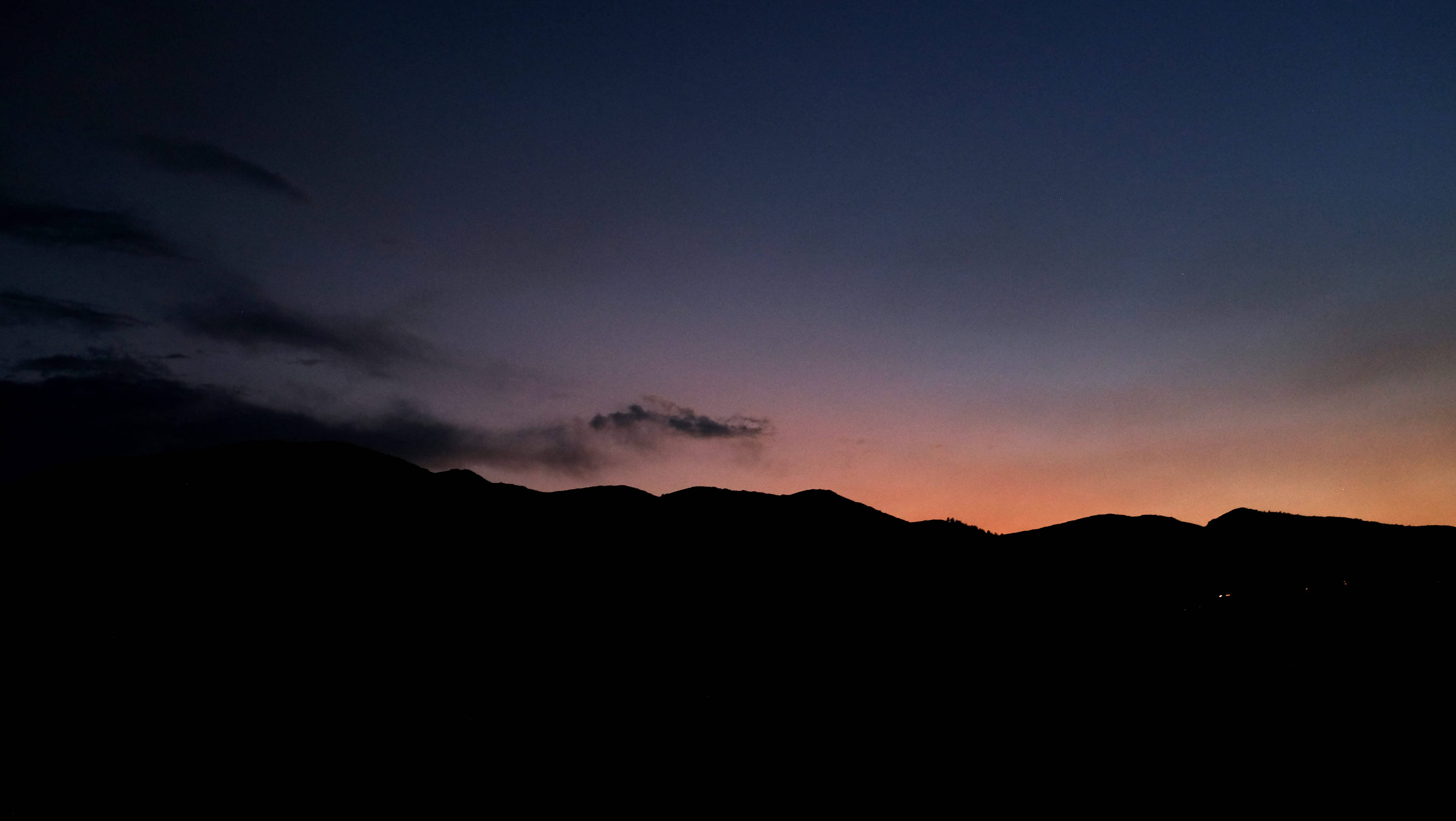 Denver, mountain range, dusk, 4K Desktop Wallpaper