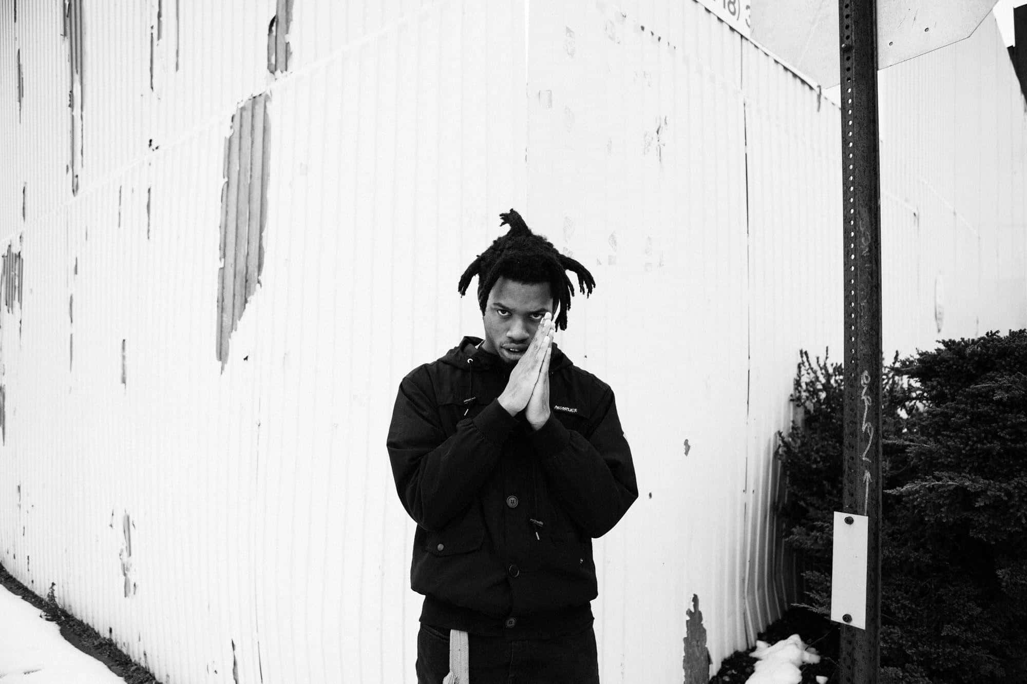 Denzel Curry, dreadlocks, weathered white fence, Full HD Desktop Wallpaper