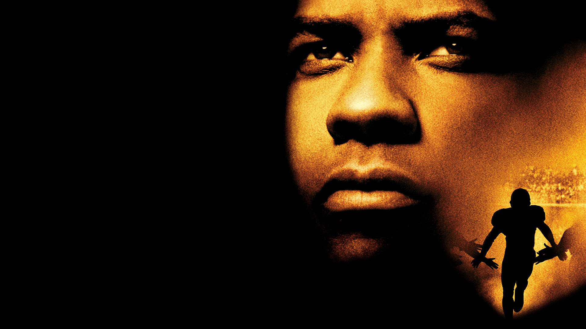 Denzel Washington, sepia, football player silhouette, Full HD Desktop Wallpaper
