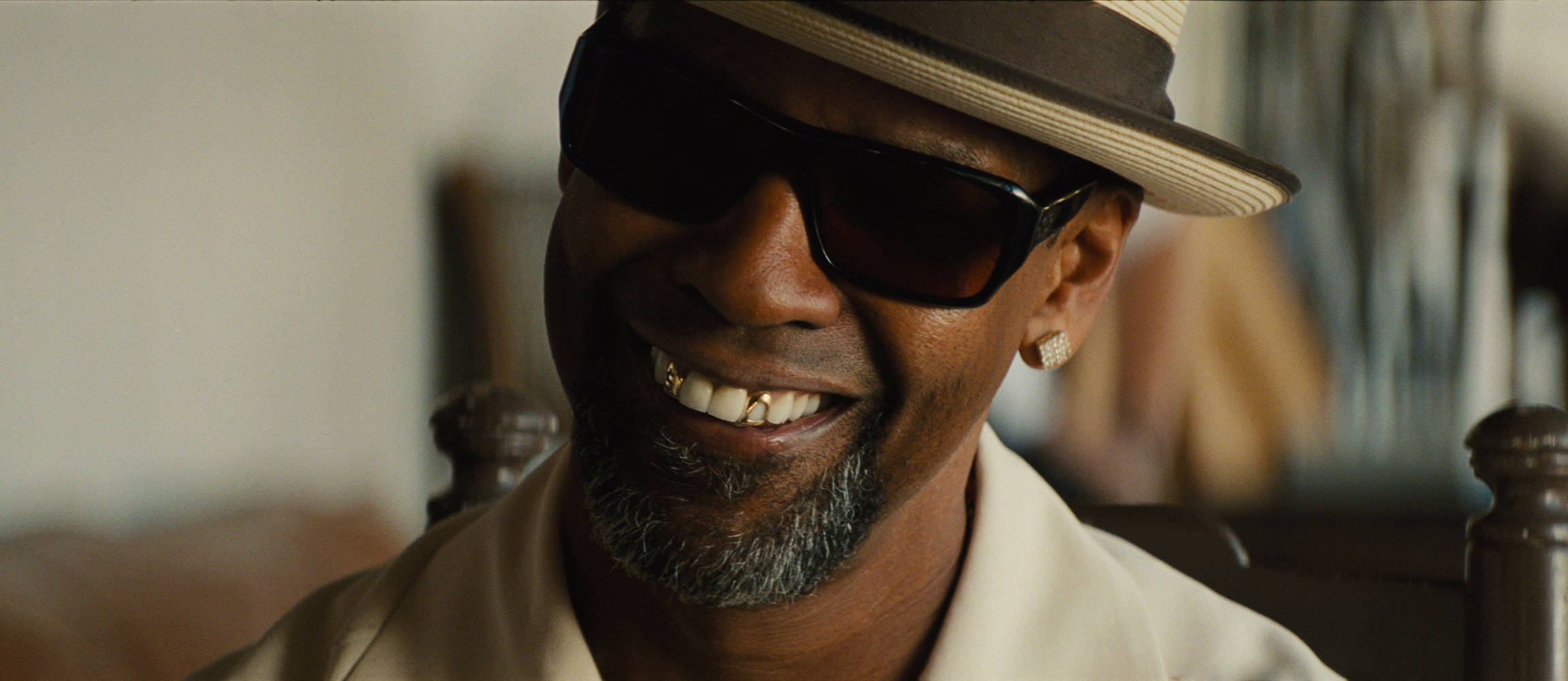 Denzel Washington, gray beard, gold grill, Full HD Desktop Wallpaper