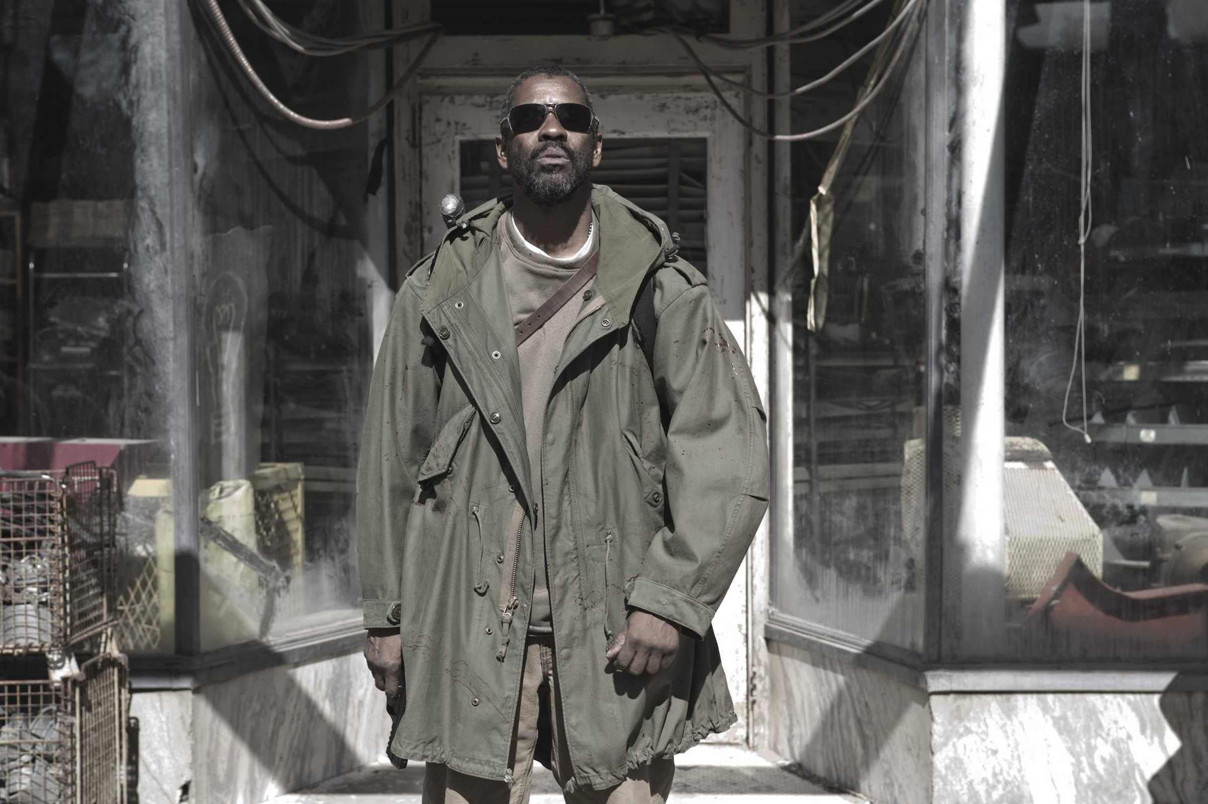 Denzel Washington, olive coat, sunglasses, Full HD Desktop Wallpaper