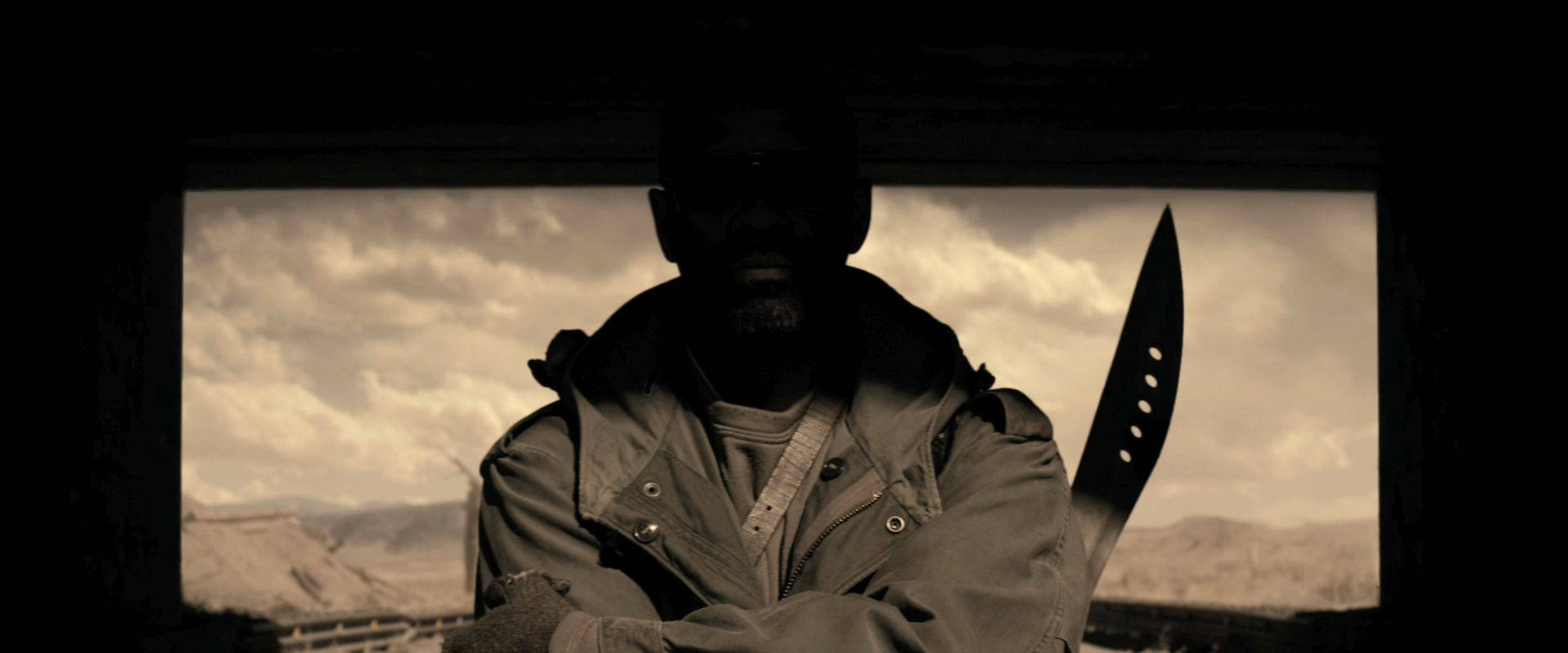 Denzel Washington, trench coat, large knife, Full HD Desktop Wallpaper