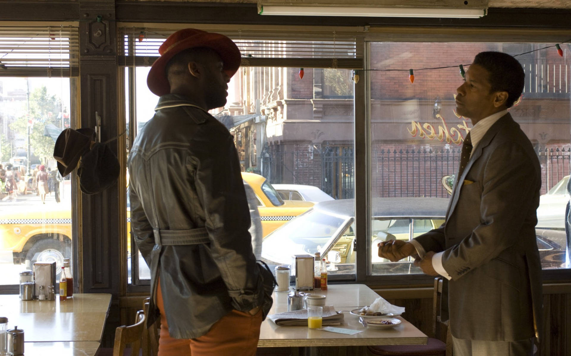 Denzel Washington, diner, vintage diner, Full HD Desktop Wallpaper