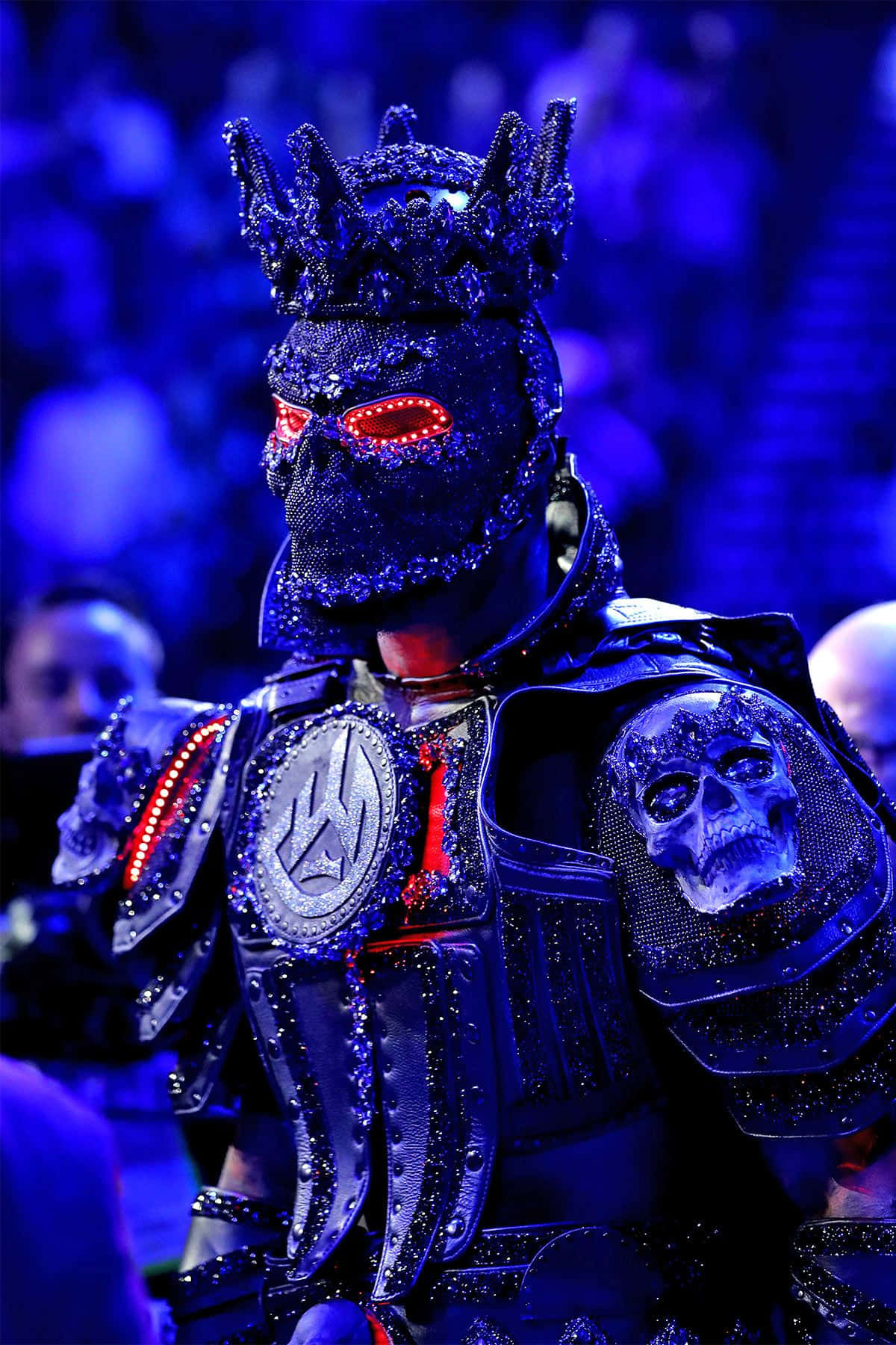 Deontay Wilder, black crown mask, glittering black armored costume, HD Phone Wallpaper