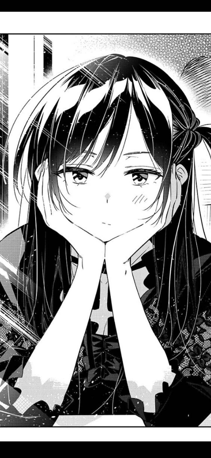 black and white manga strip, young girl, long hair, HD Phone Wallpaper