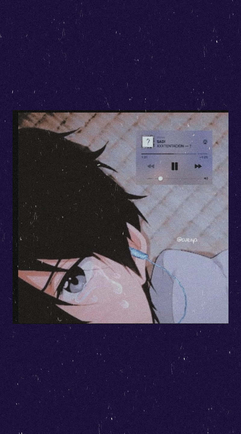 Anime boy, black hair, tearful eye, HD Phone Wallpaper