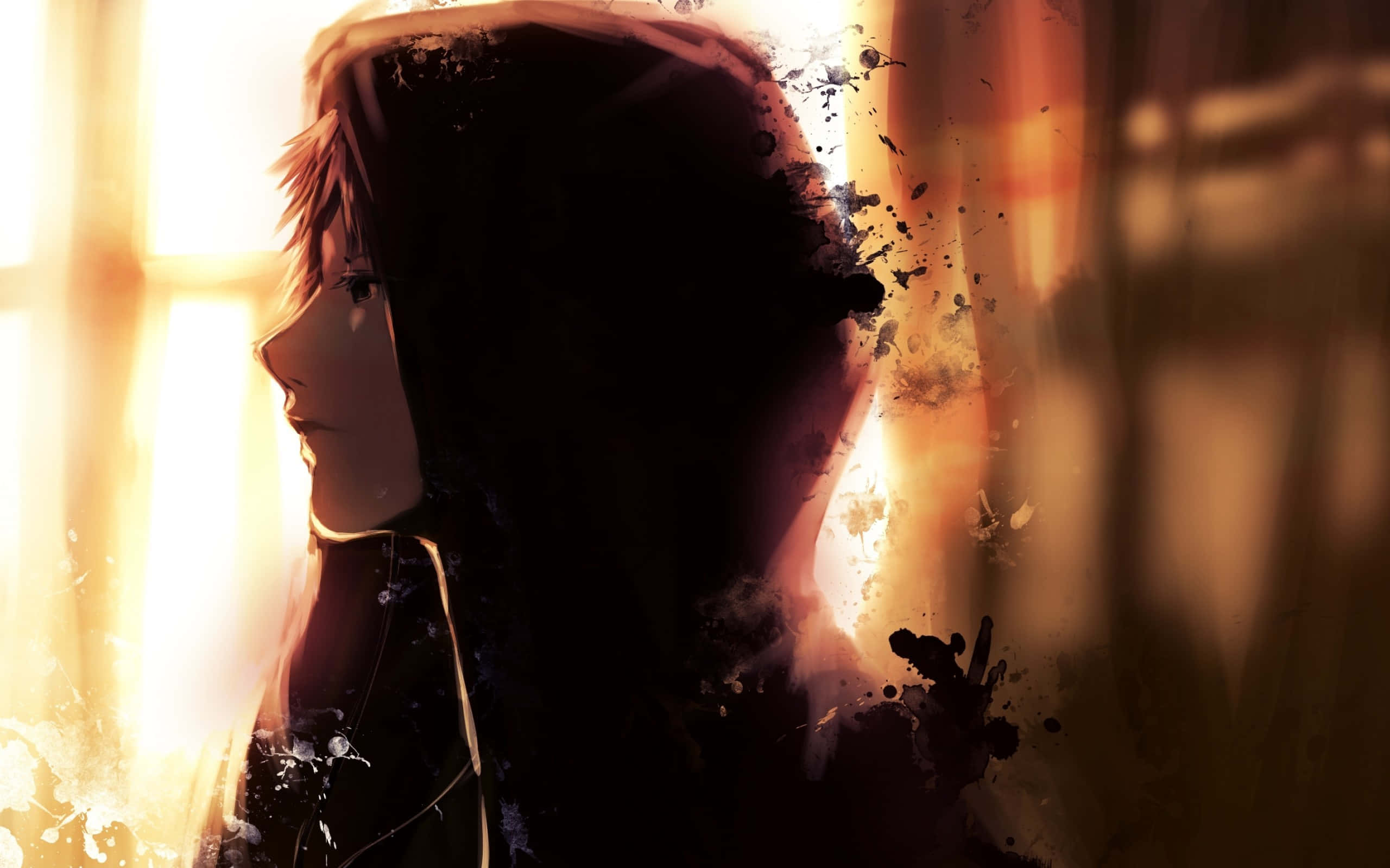 Against Light Depressed PFP, hoodie, silhouetted, 2K Desktop Wallpaper