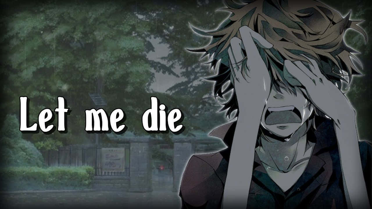 Anime Girl Struggling With Depression, distressed anime boy, messy hair, HD Desktop Wallpaper