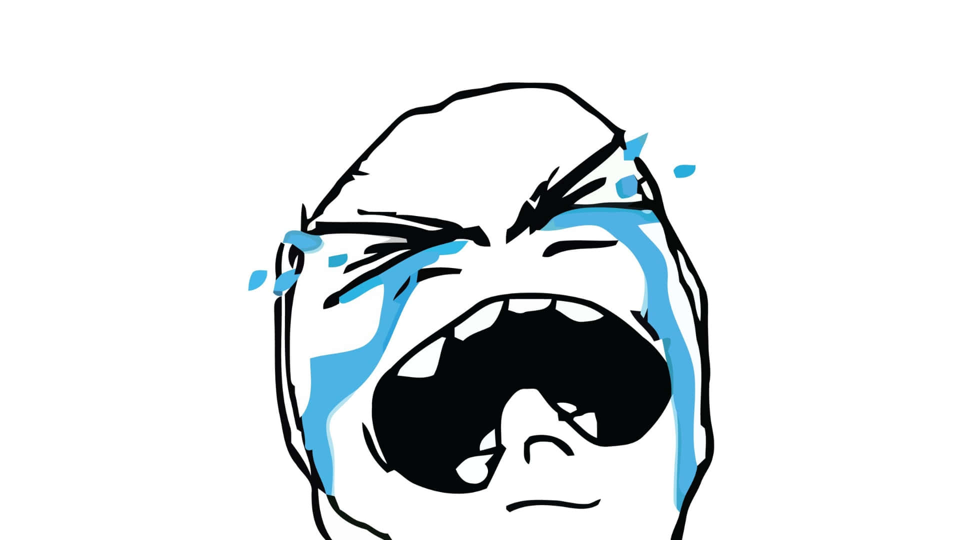 Depressed Face Meme, black and white, cartoon face, Full HD Desktop Wallpaper
