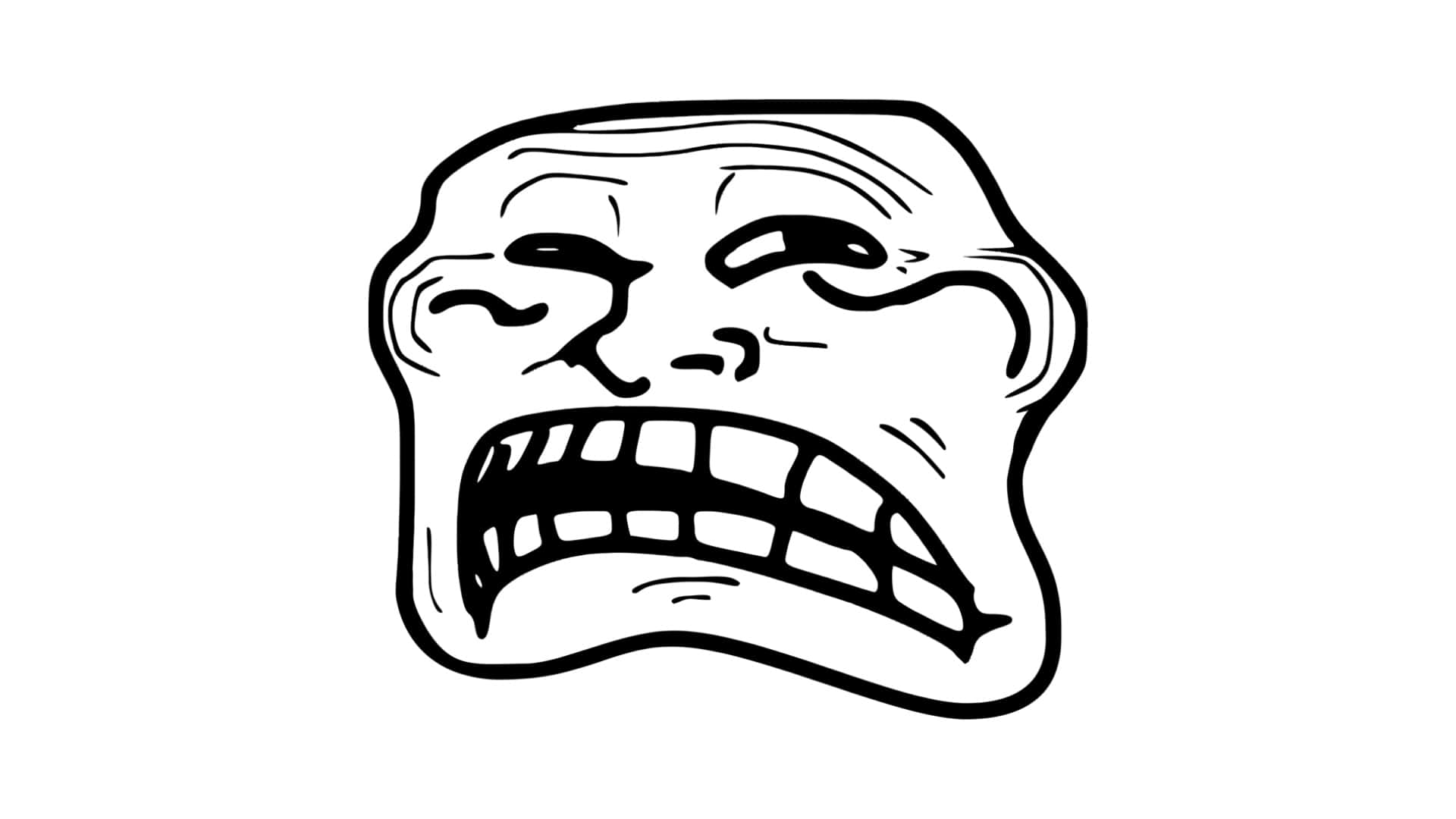 Depressed Face Meme, black and white, cartoon face, Full HD Desktop Wallpaper
