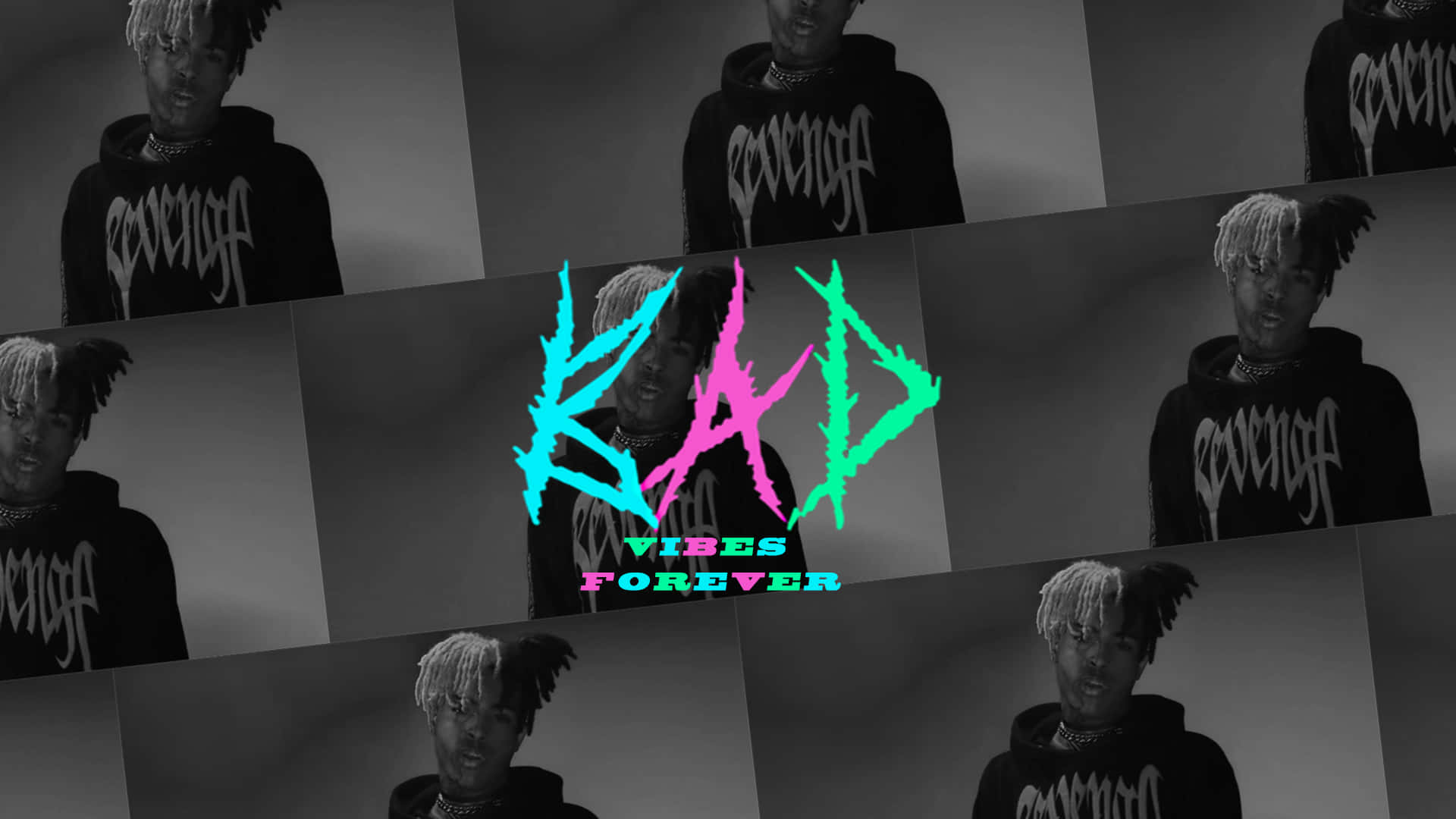 BAD VIBES FOREVER, neon pink, cyan, Full HD Desktop Wallpaper