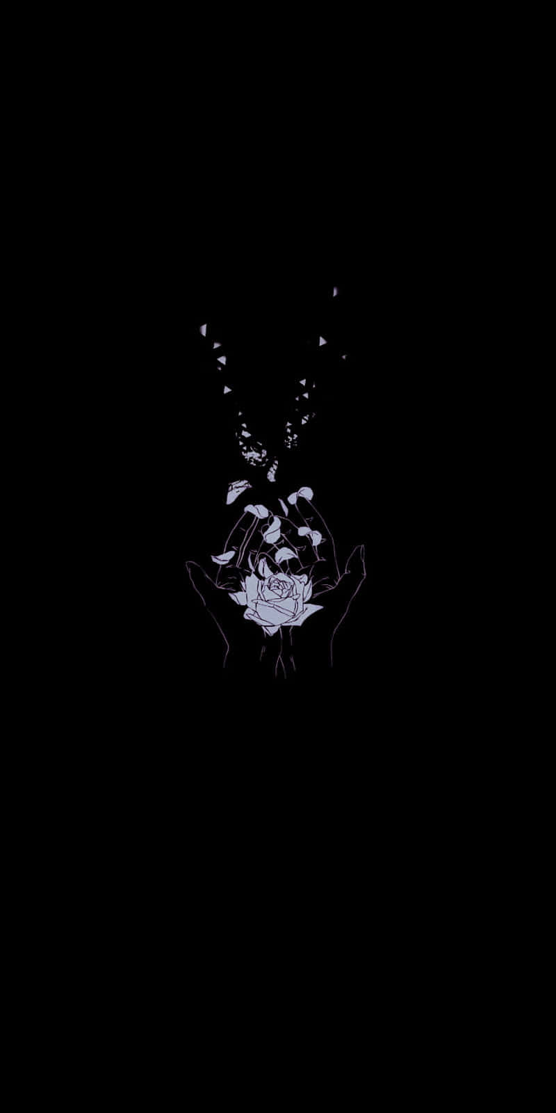 depression phone, wilting rose, petals drift upward, HD Phone Wallpaper
