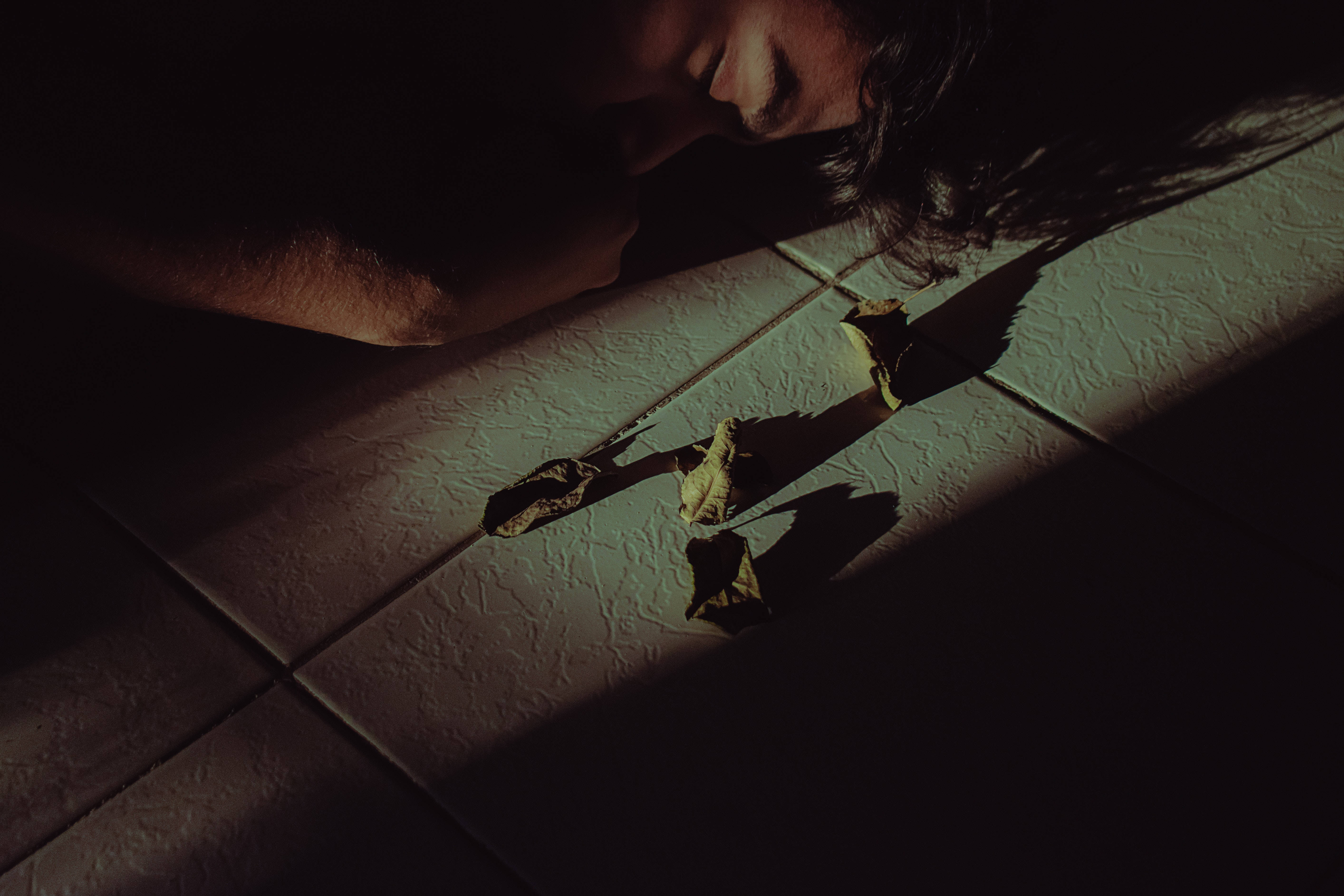 Depression Aesthetic, tiled floor, beam of light, 5K Desktop Wallpaper