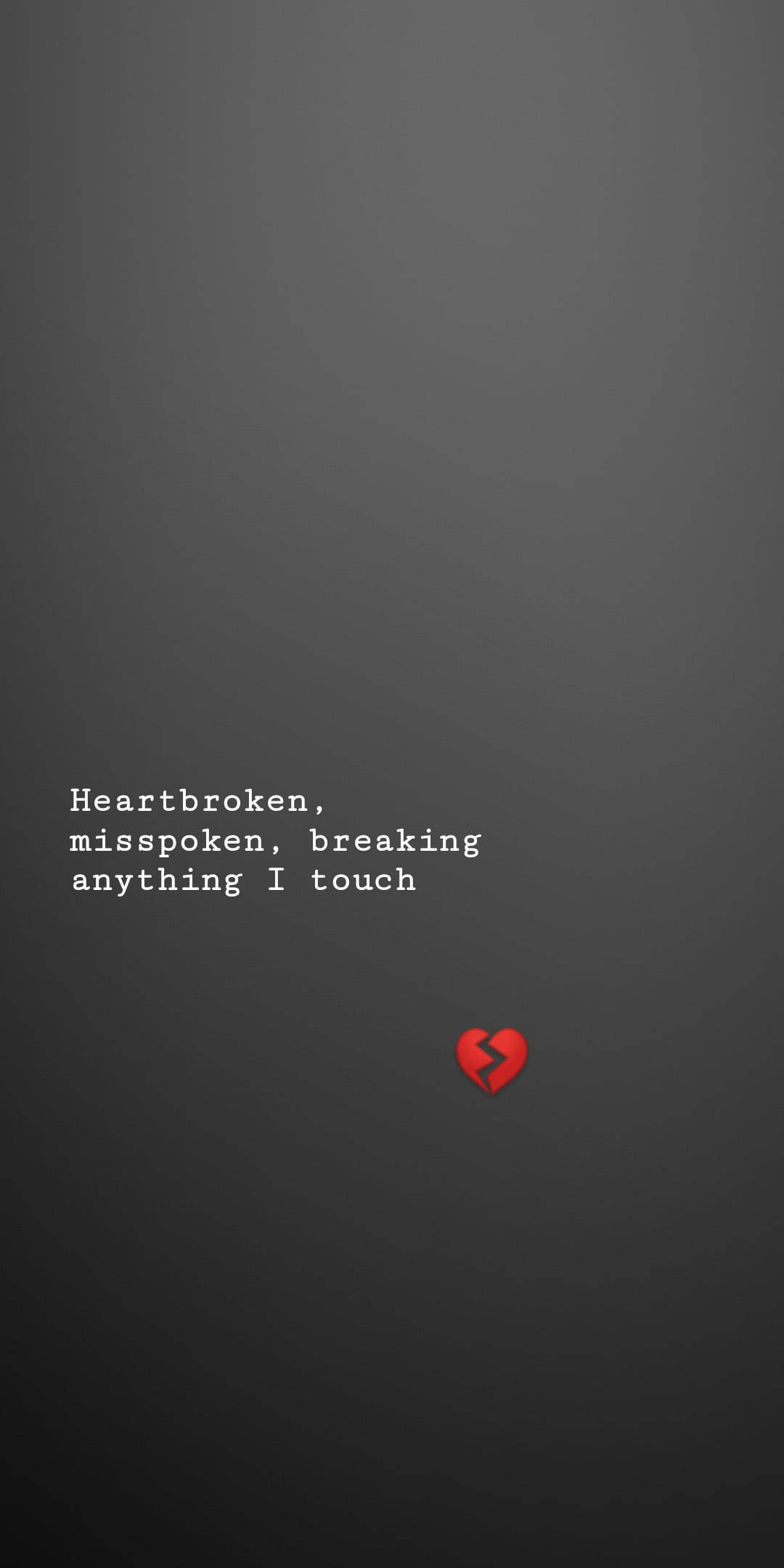 Depression Aesthetic, dark gray background, white text, Full HD Phone Wallpaper