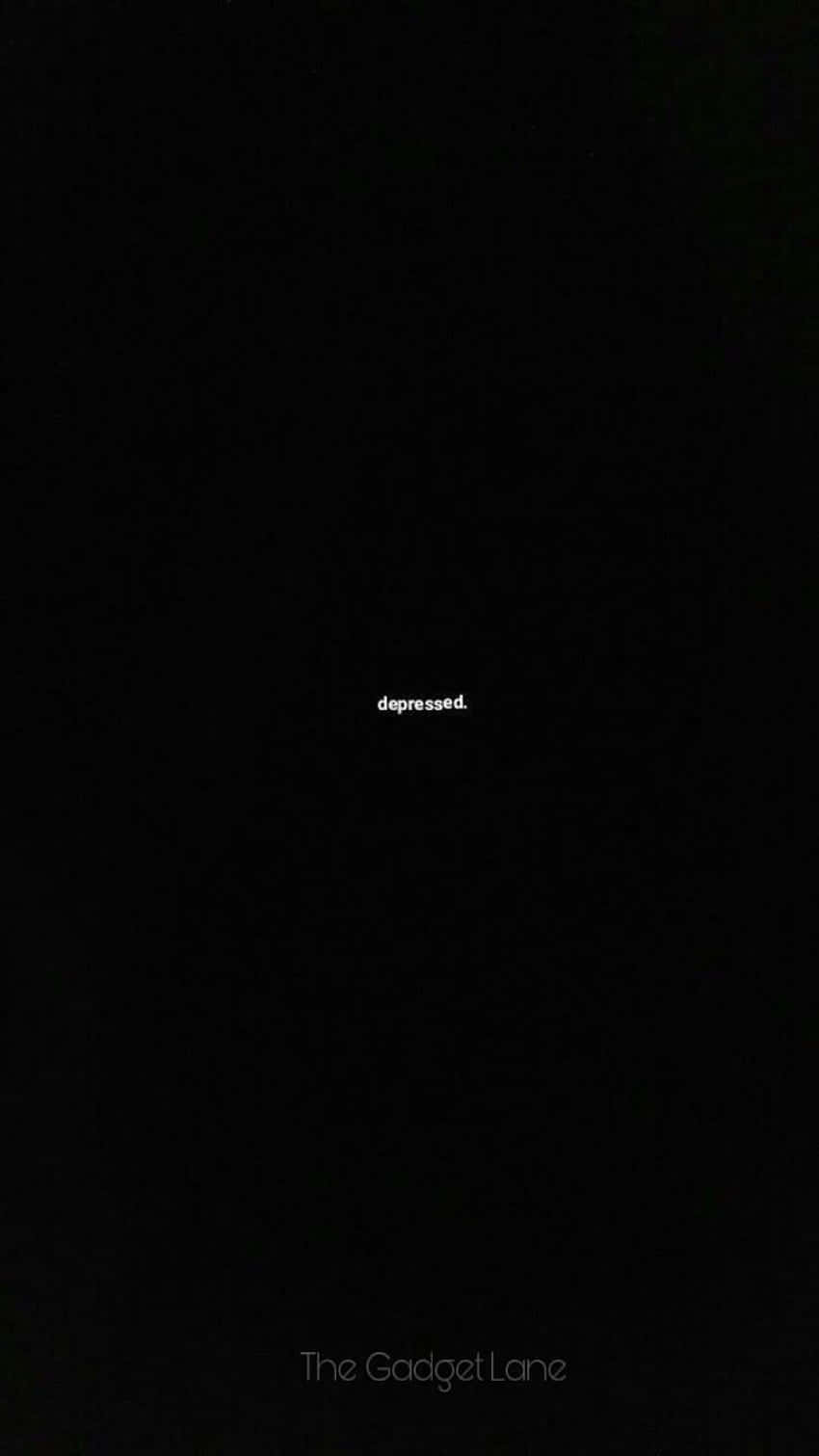 Depression Phone, black background, white text, HD Phone Wallpaper