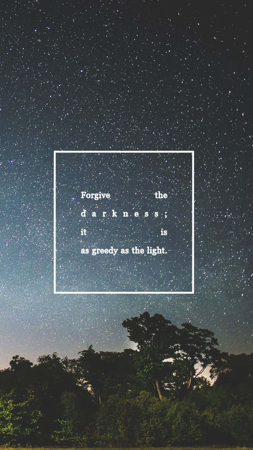 Depression Phone, starry night sky, dark treeline, HD Phone Wallpaper