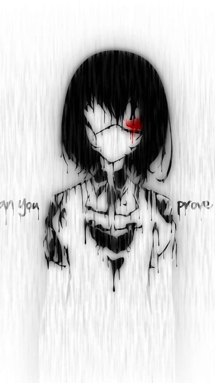 Depression Phone, anime girl, black hair, HD Phone Wallpaper