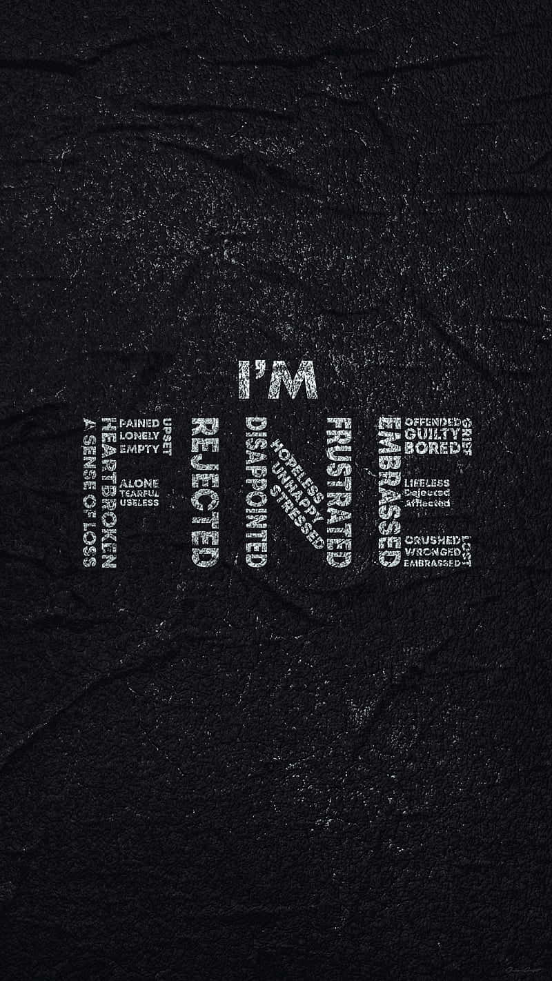 Depression Phone, I'M, rejected, HD Phone Wallpaper