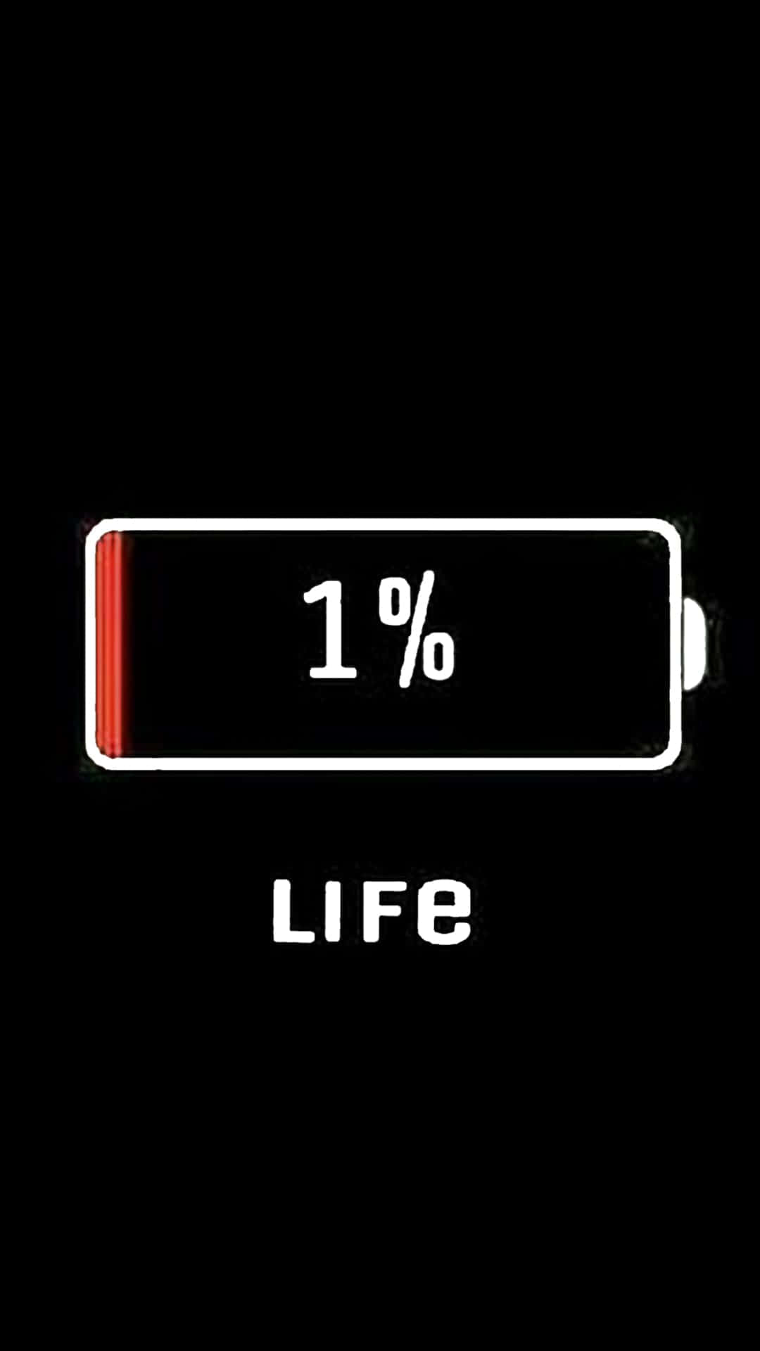 Depression Phone, battery icon, 1 percent, Full HD Phone Wallpaper