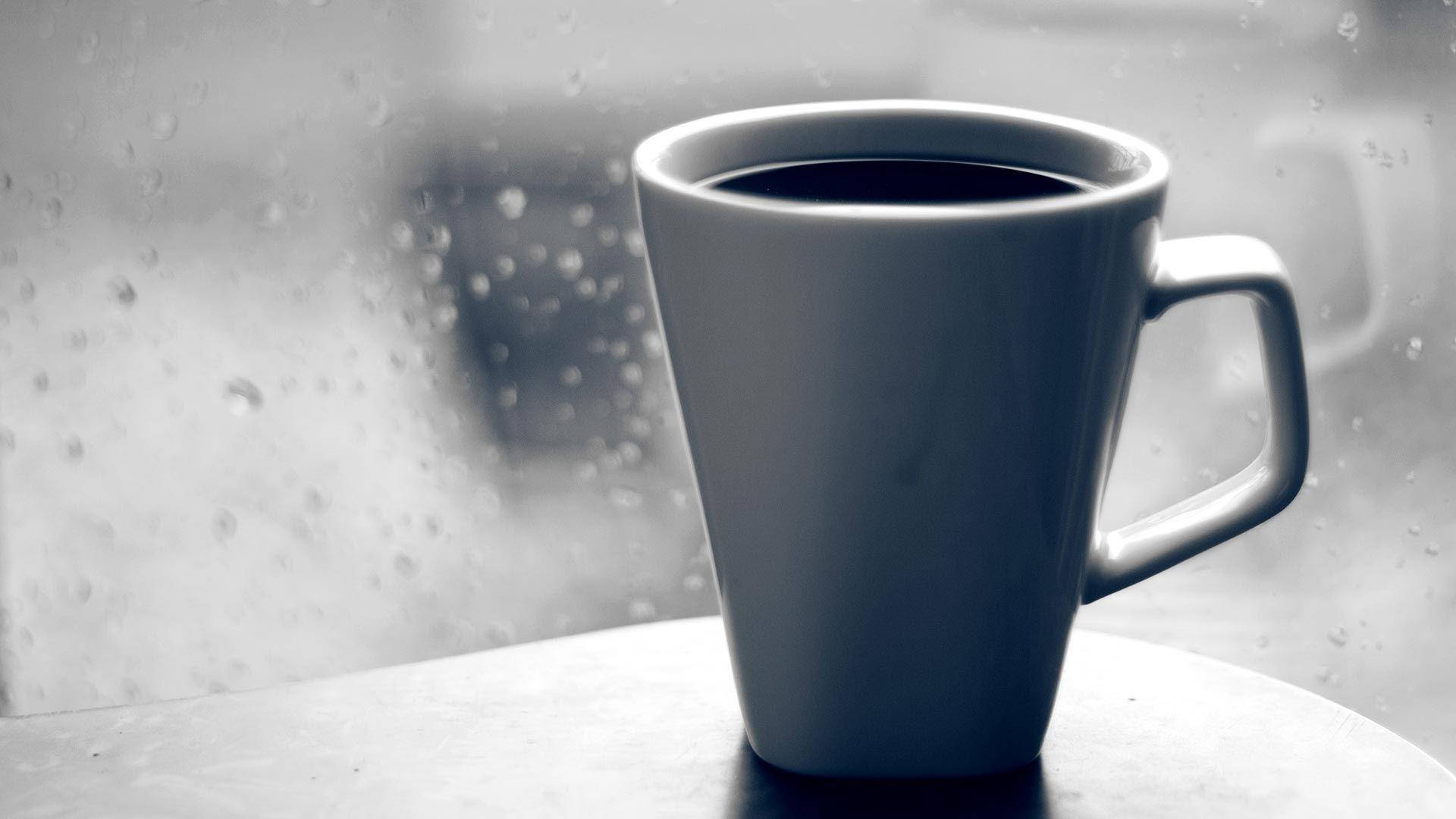 depression cup of coffee, gray mug, dark coffee, Full HD Desktop Wallpaper