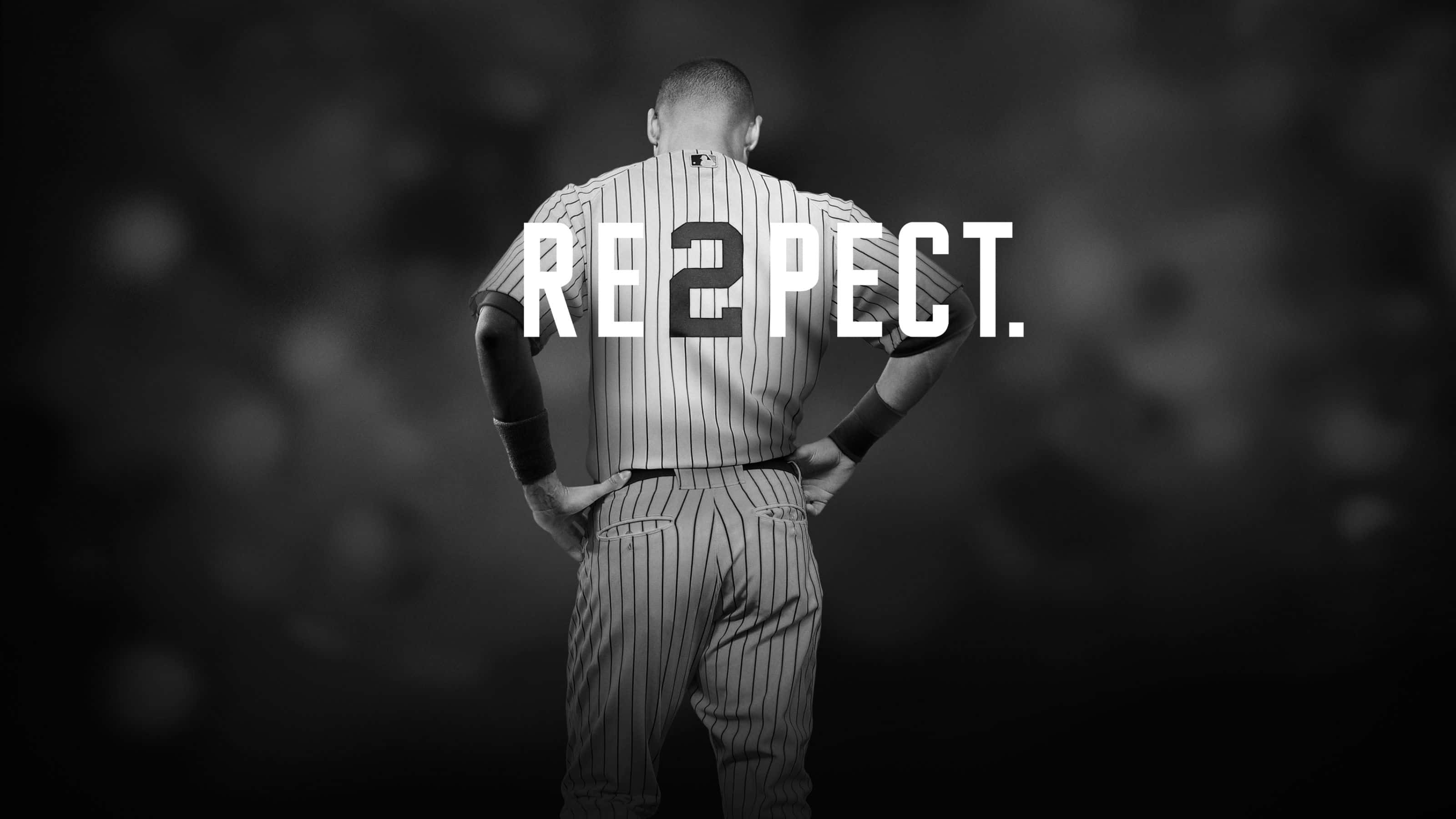 Derek Jeter, pinstripe uniform, RE2PECT, 2K Desktop Wallpaper