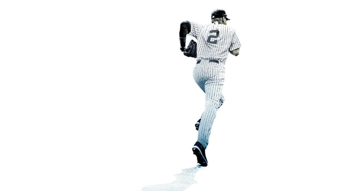 Derek Jeter, pinstripe uniform, glove, HD Desktop Wallpaper