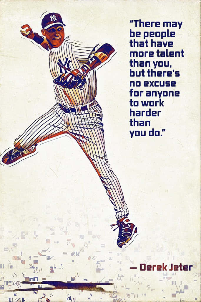 Derek Jeter, pinstripe uniform, mid-pitch, SD Phone Wallpaper