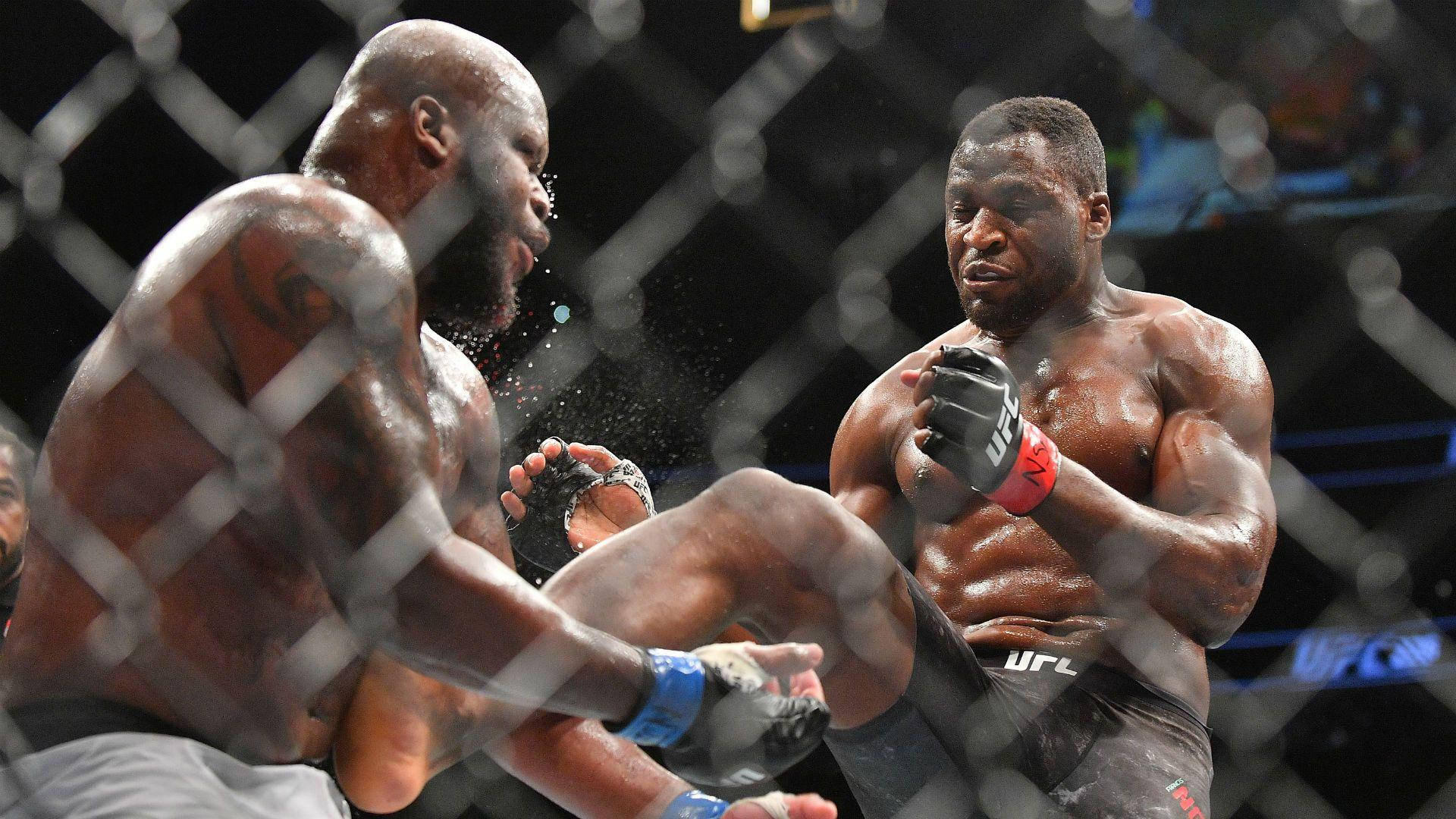 Derrick Lewis, cage, powerful kick, Full HD Desktop Wallpaper