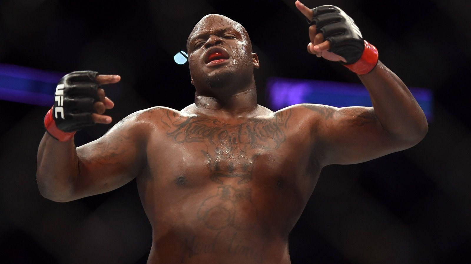 Derrick Lewis, UFC gloves, octagon, HD Desktop Wallpaper