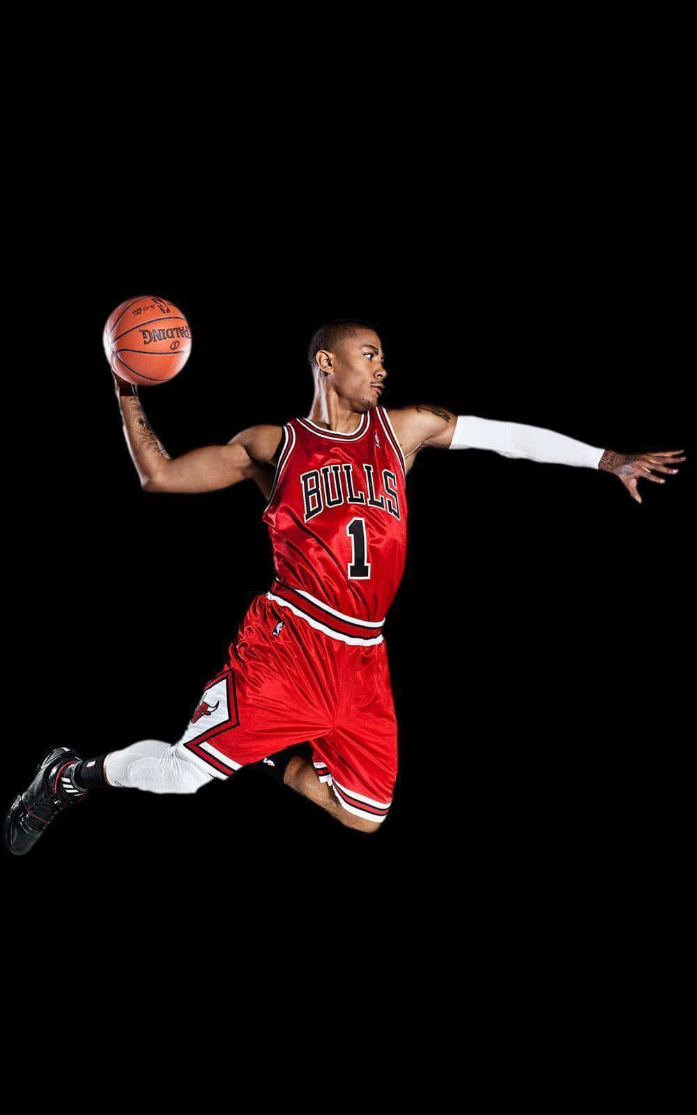 Derrick Rose, red Bulls jersey, basketball, HD Phone Wallpaper