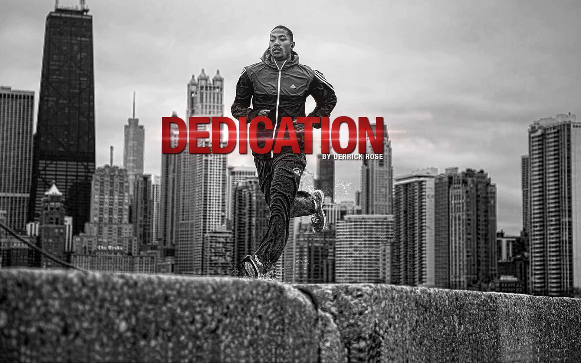 Derrick Rose, basketball court, bridge, Full HD Desktop Wallpaper