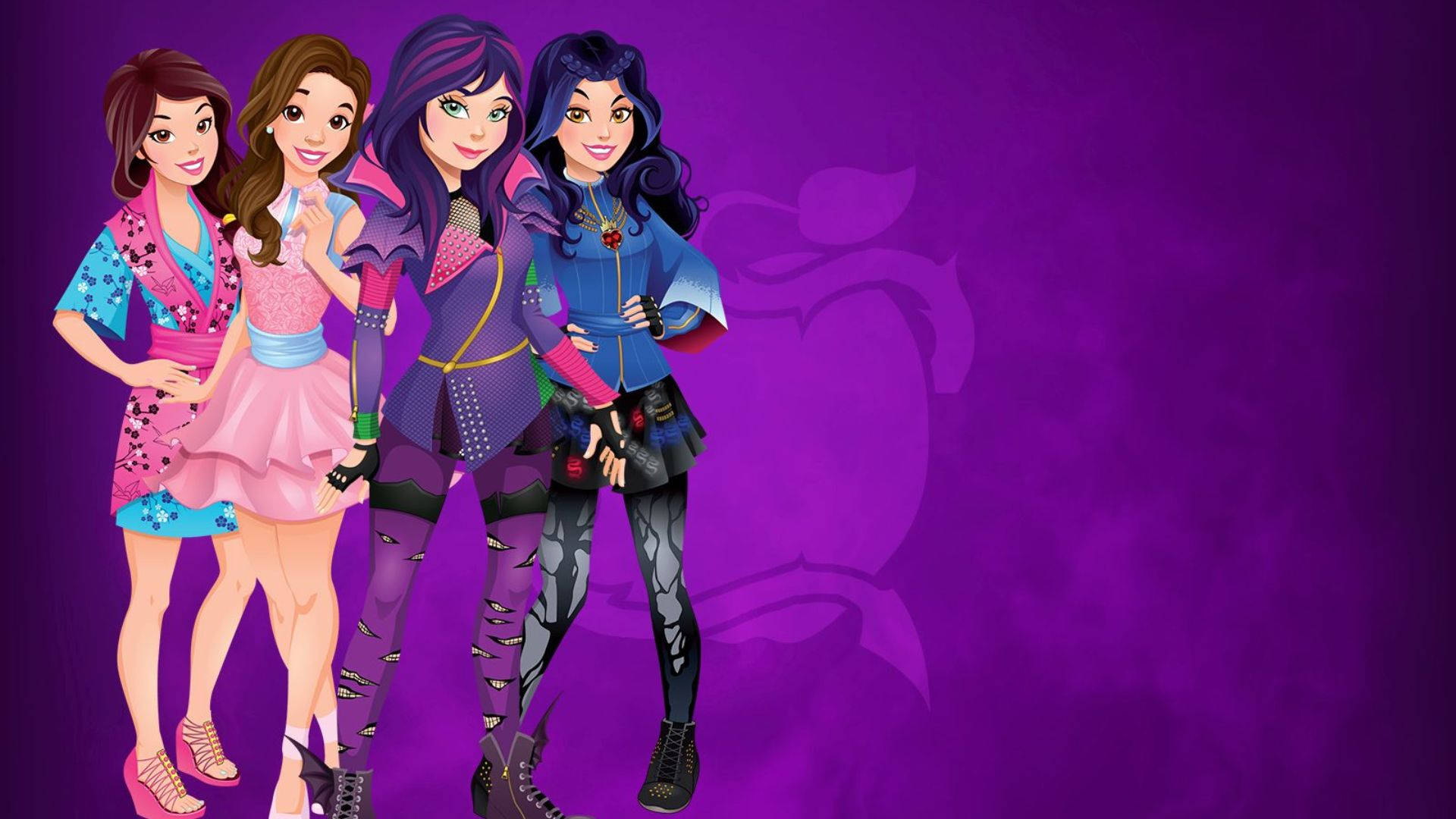Descendants 2, animated characters, colorful outfits, Full HD Desktop Wallpaper