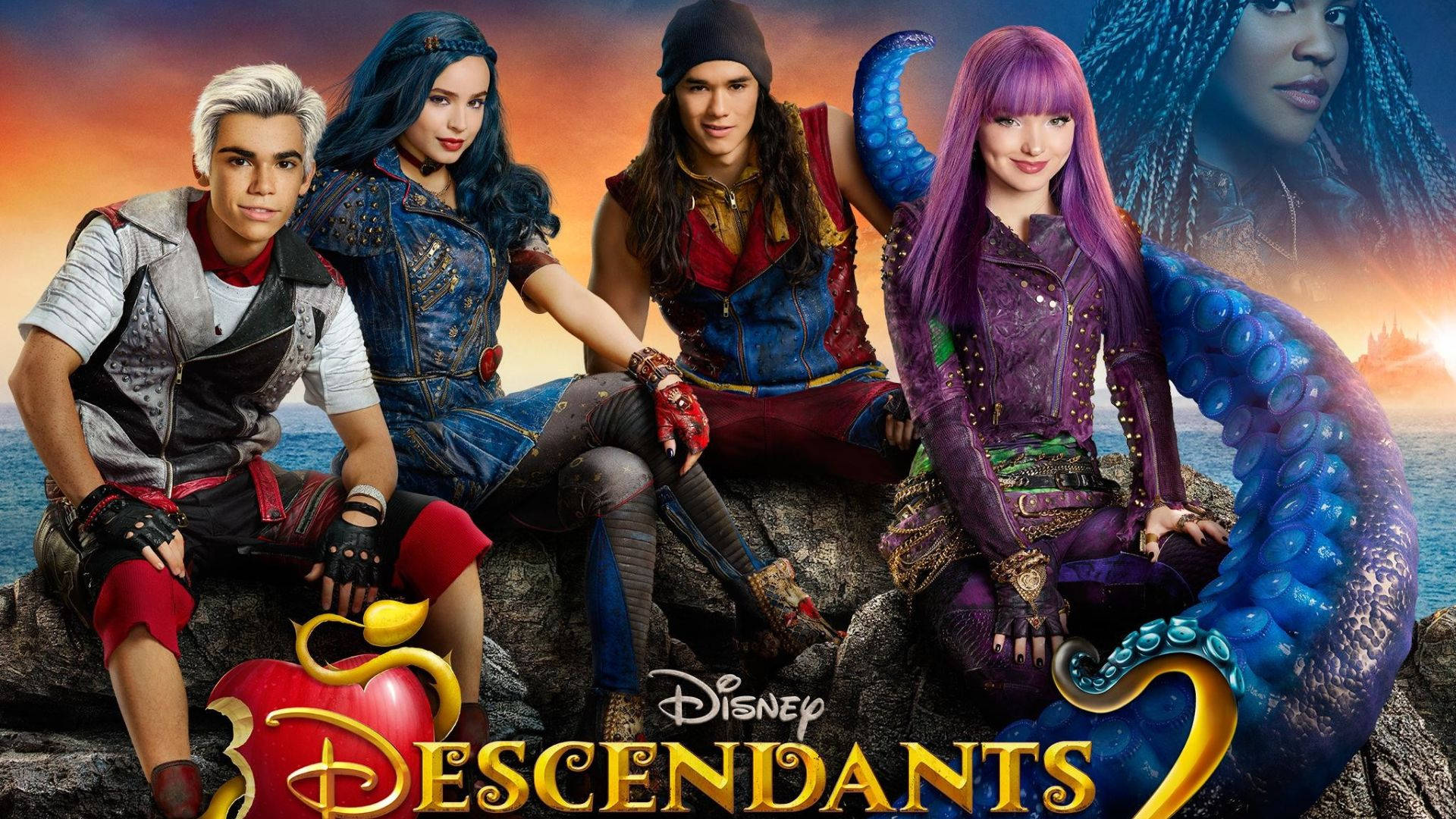 Descendants 2, fantasy teens, colorful hair, Full HD Desktop Wallpaper
