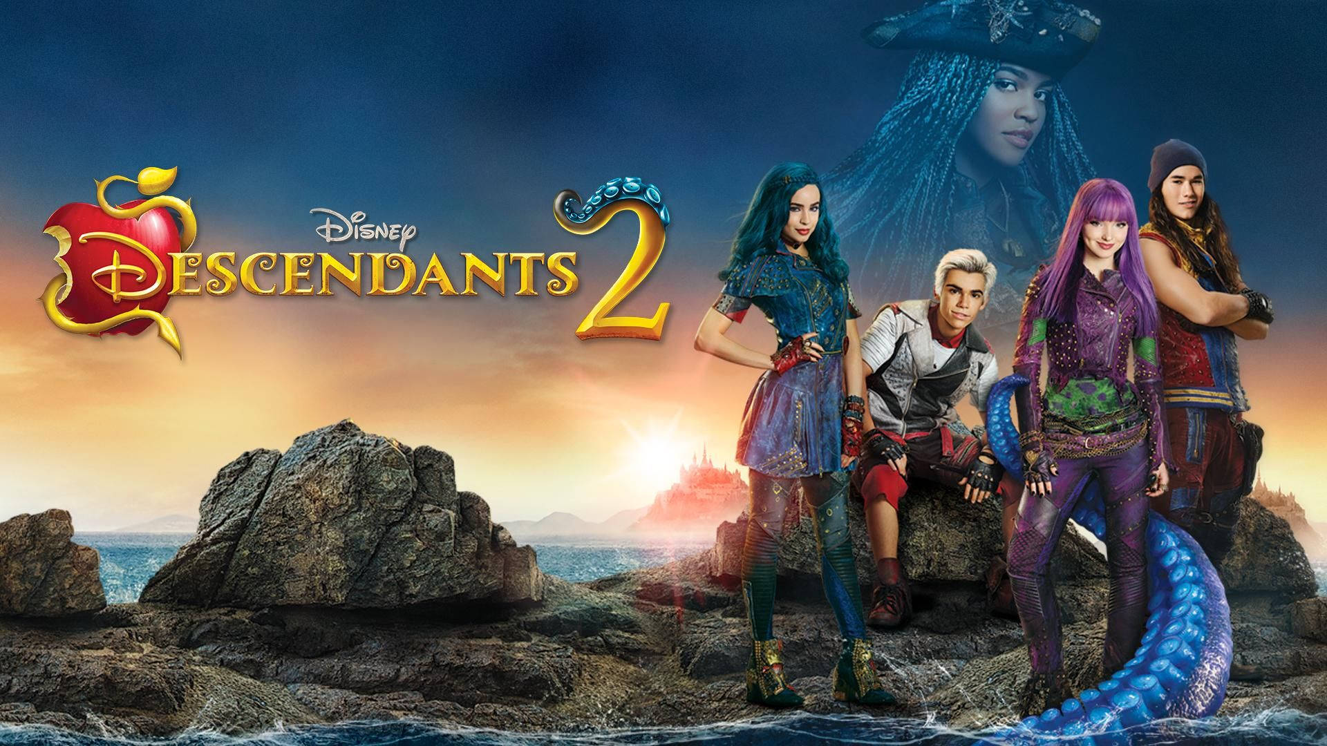 Descendants 2, seaside, rocky cliffs, Full HD Desktop Wallpaper