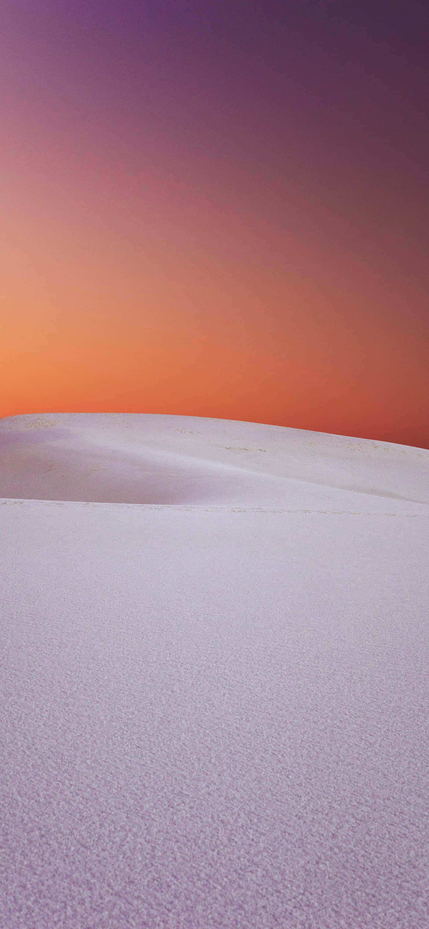 Desert iPhone, purple sunset sky, white sand dune, 2K Phone Wallpaper