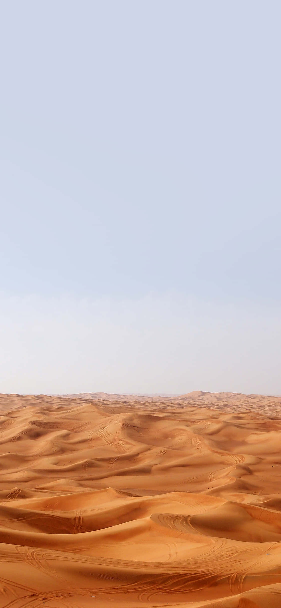 Desert iPhone, golden sand dunes, pale blue sky, Full HD Phone Wallpaper
