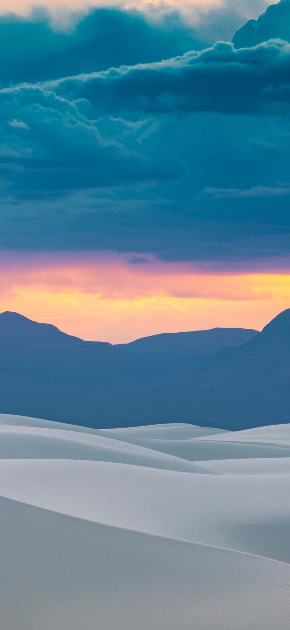 Desert Dusk Silhouette, white dunes, twilight sky, Full HD Phone Wallpaper
