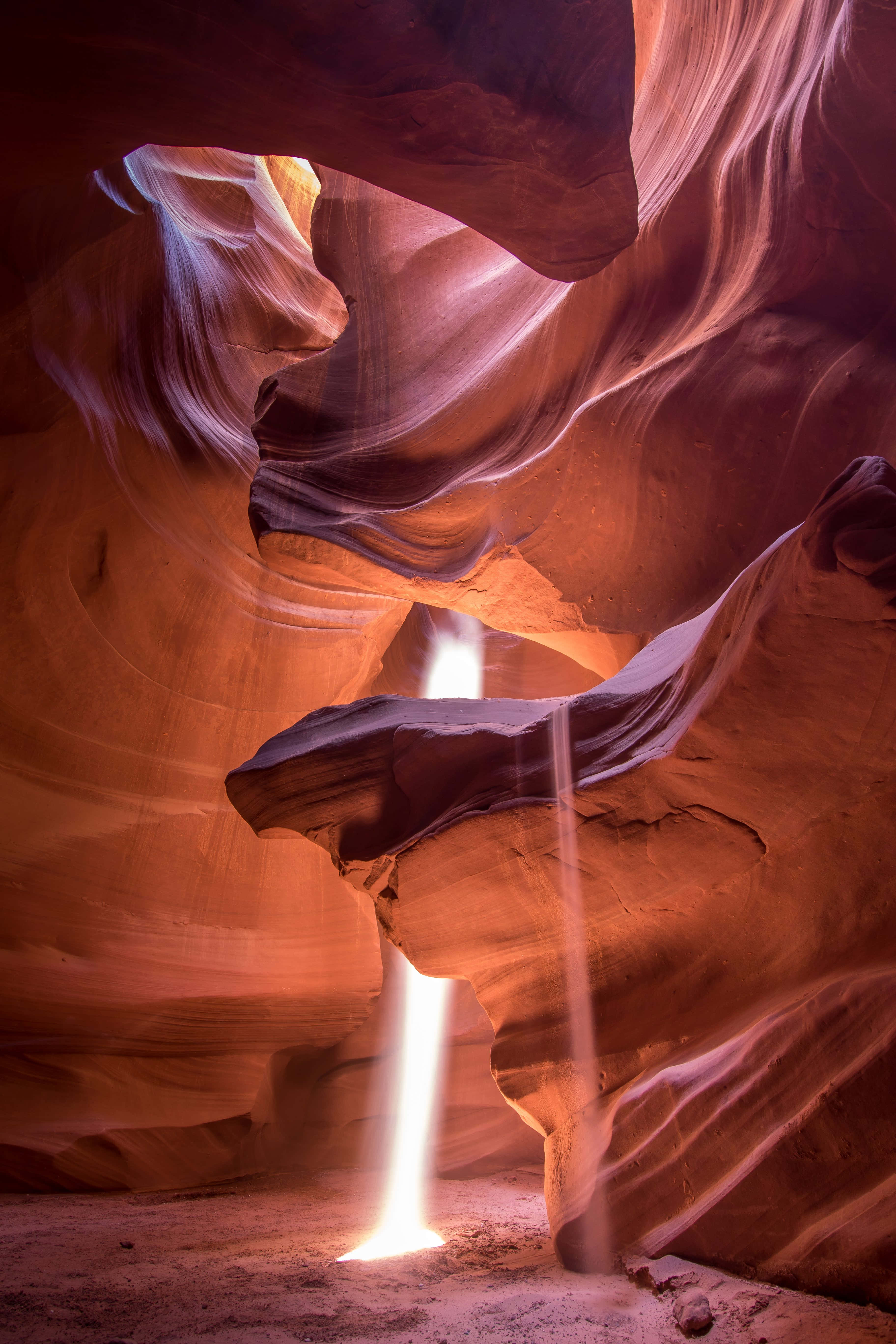 desert, slot canyon, red sandstone walls, 5K Phone Wallpaper