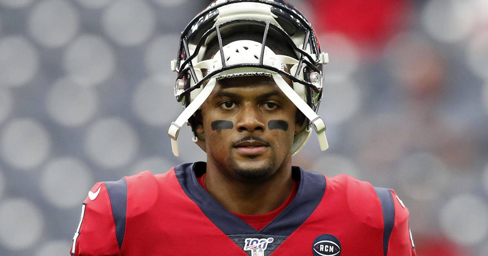 Deshaun Watson, red jersey, helmet, Full HD Desktop Wallpaper
