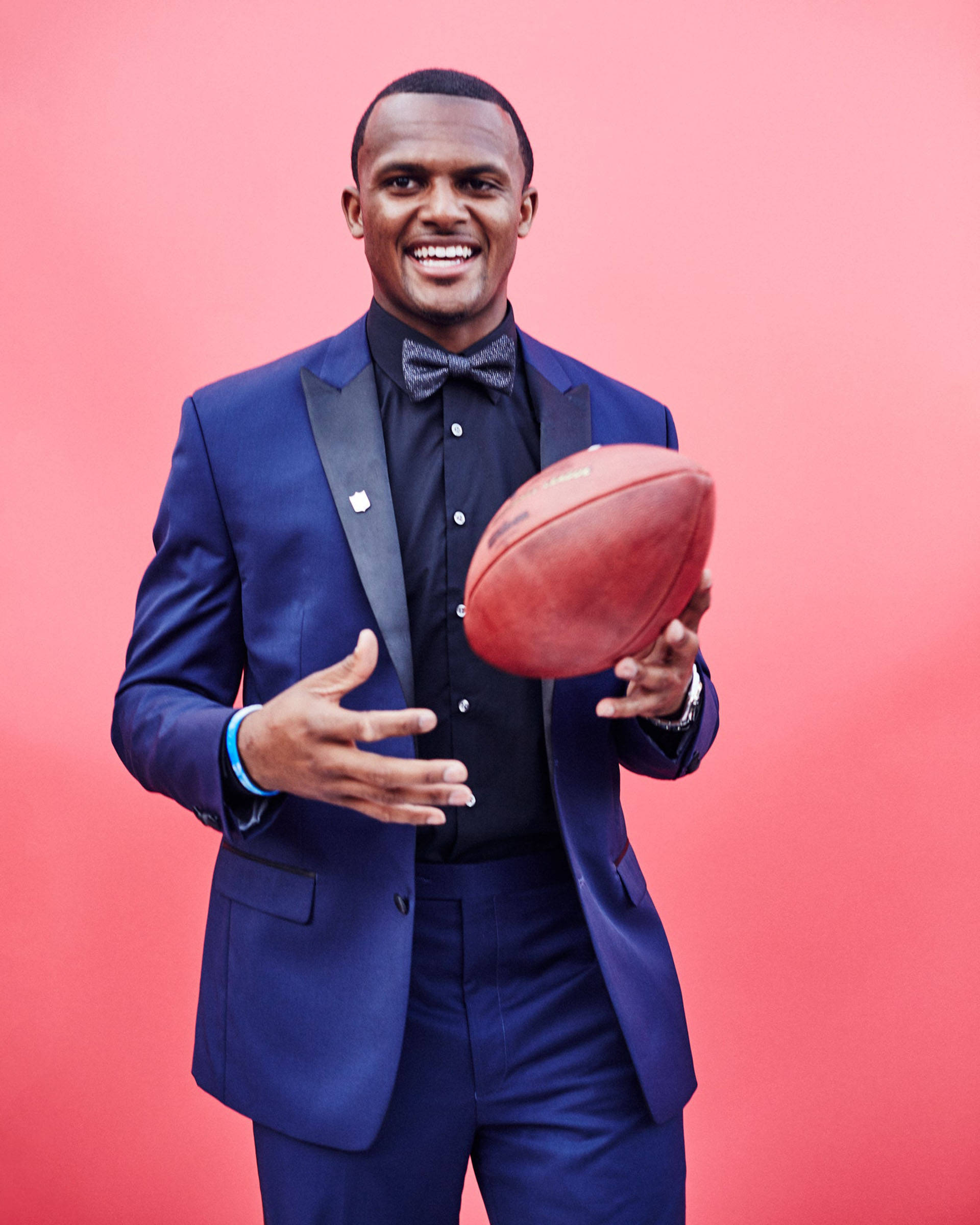 Deshaun Watson, 2017 NFL Draft, blue suit, Full HD Phone Wallpaper