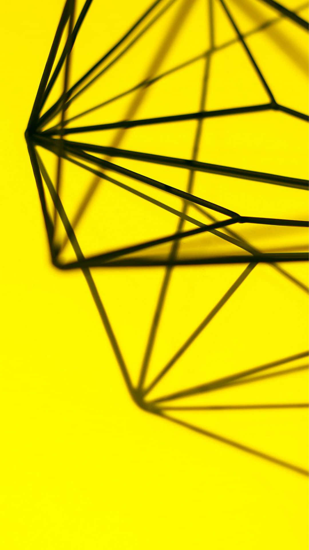 Design Simple iPhone, geometric wireframe structure, black shadows, Full HD Phone Wallpaper