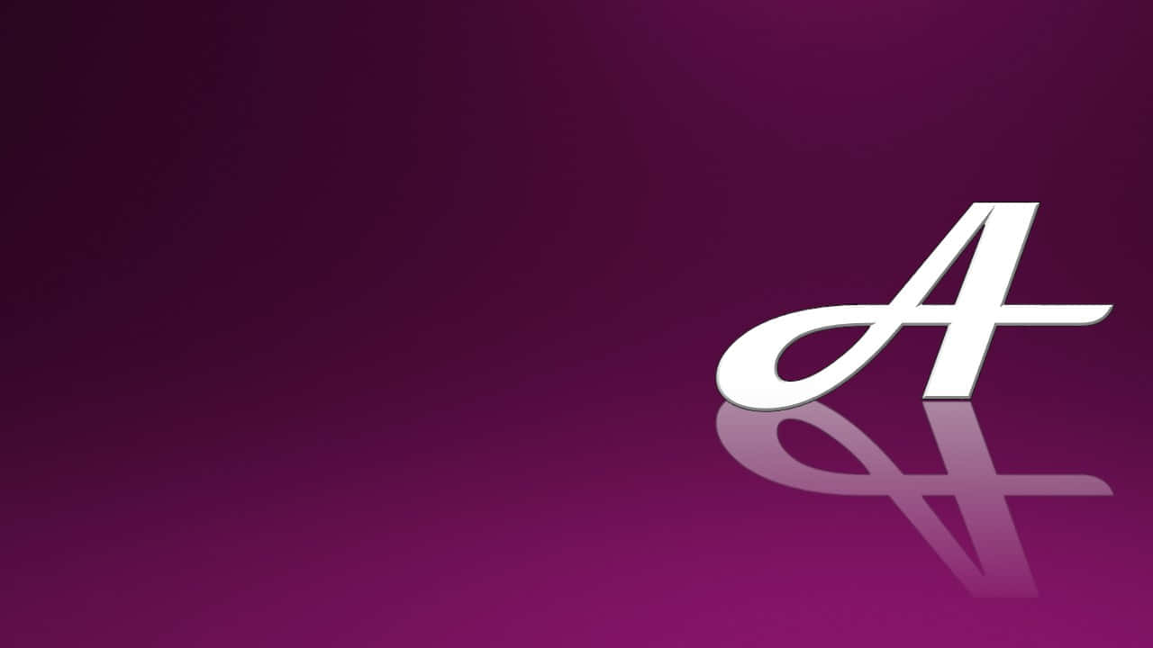 purple, white, stylized letter A, HD Desktop Wallpaper