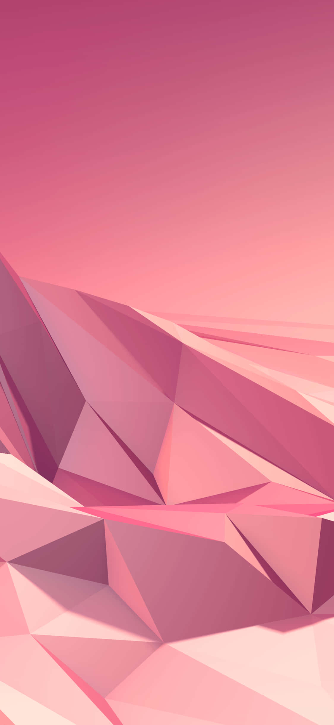 Designer iPhone, soft pink, geometric mountains, Full HD Phone Wallpaper