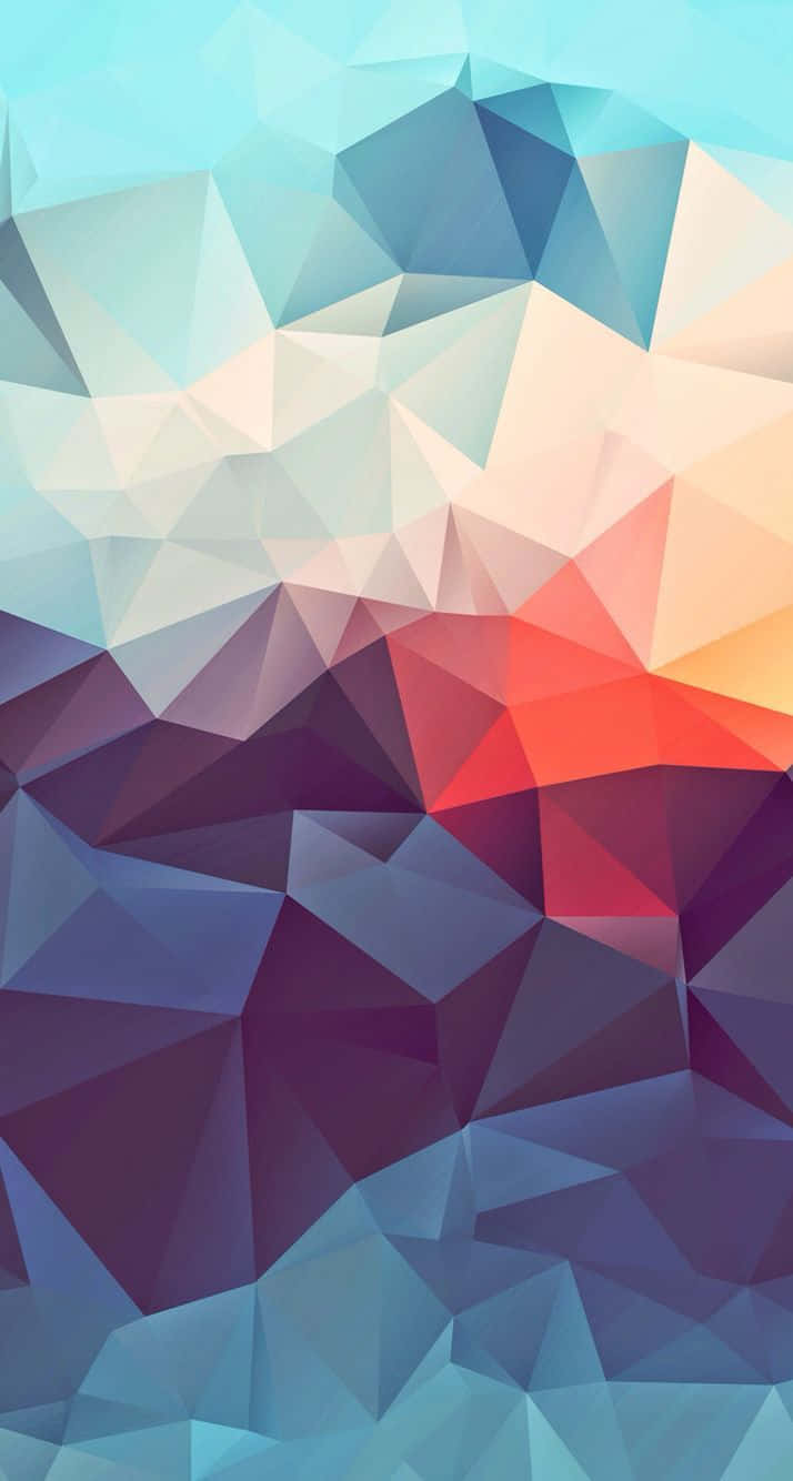 Designer iPhone, geometric polygonal shapes, cool blues, HD Phone Wallpaper