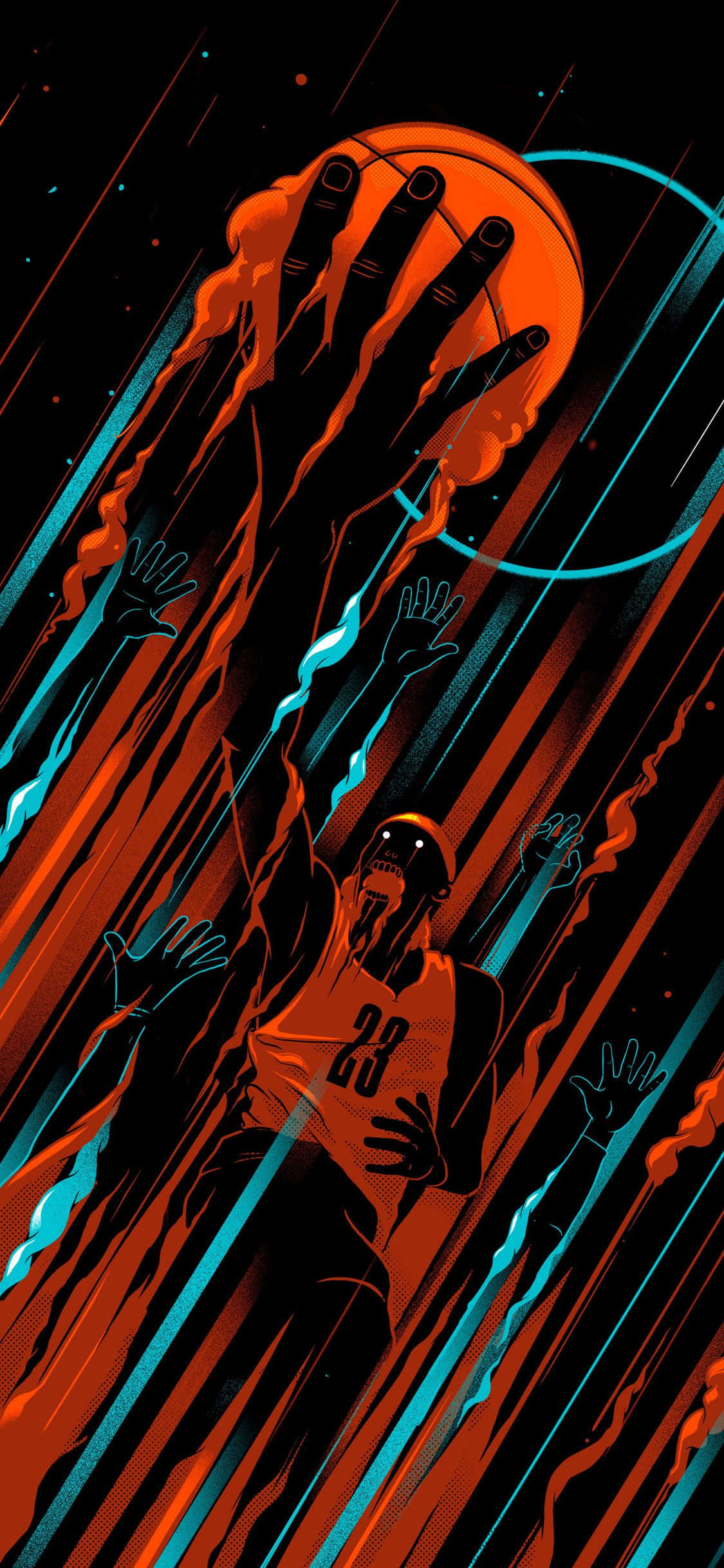 Designer iPhone, orange jersey, black background, Full HD Phone Wallpaper