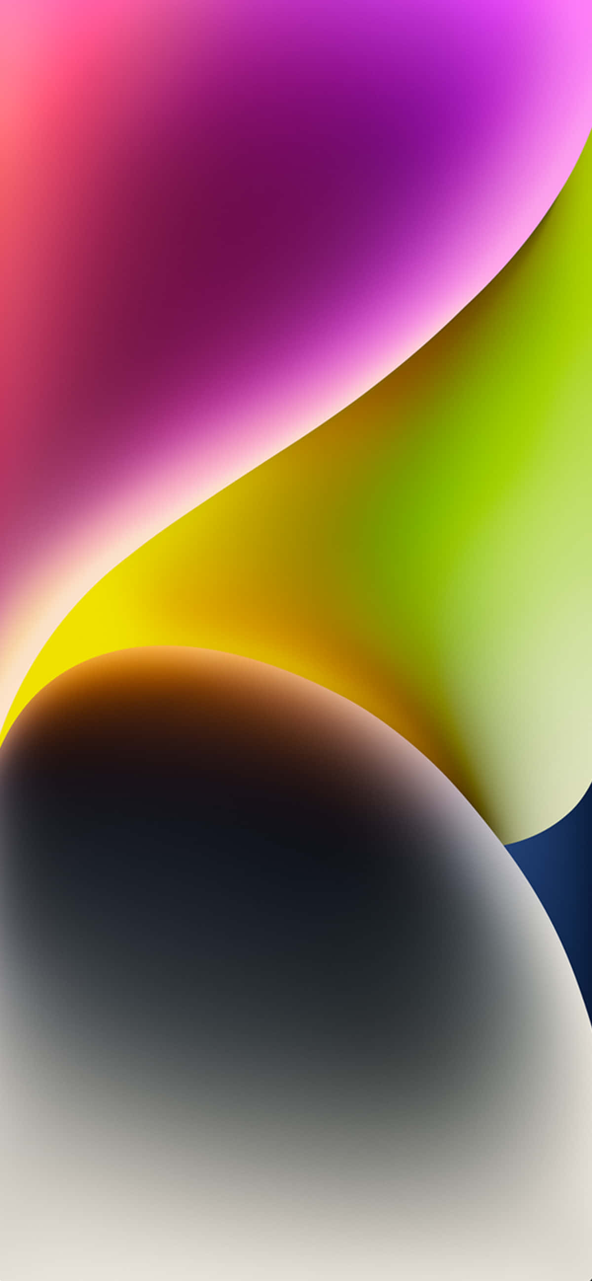 iPhone 14, magenta, yellow green, 2K Phone Wallpaper